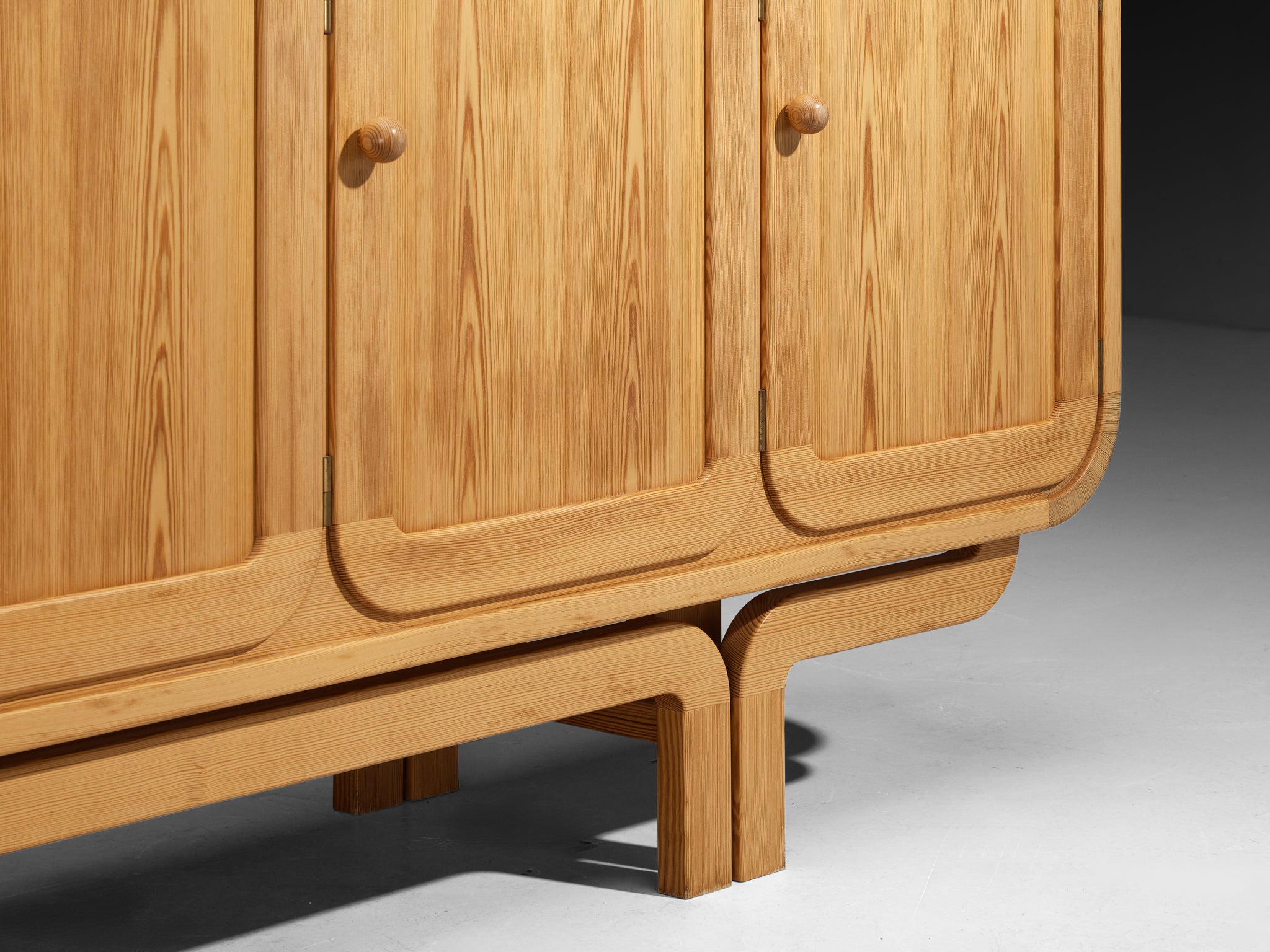 French Postmodern Sideboard in Pine Case pieces and storage cabinets Morentz