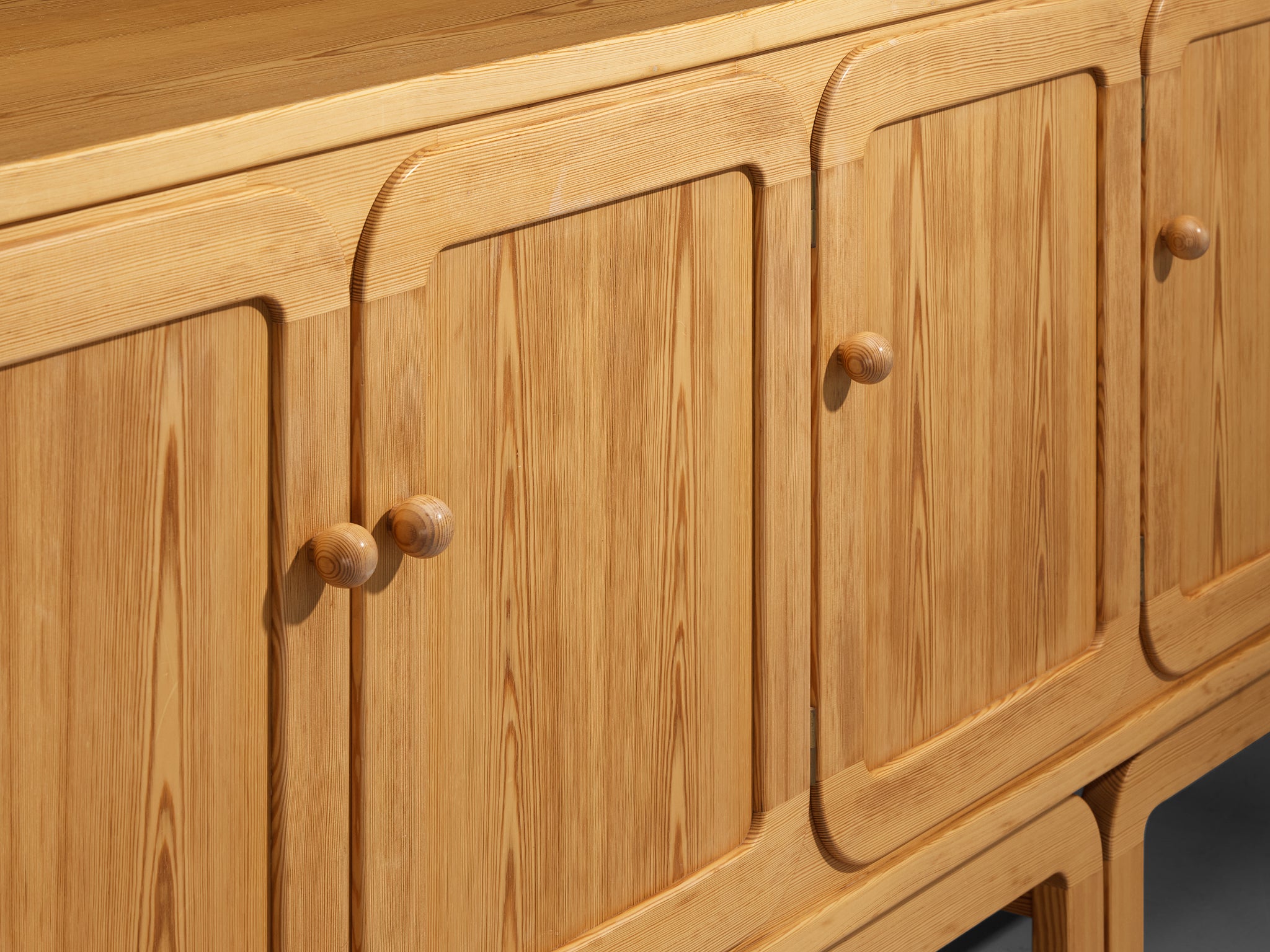 French Postmodern Sideboard in Pine Case pieces and storage cabinets Morentz