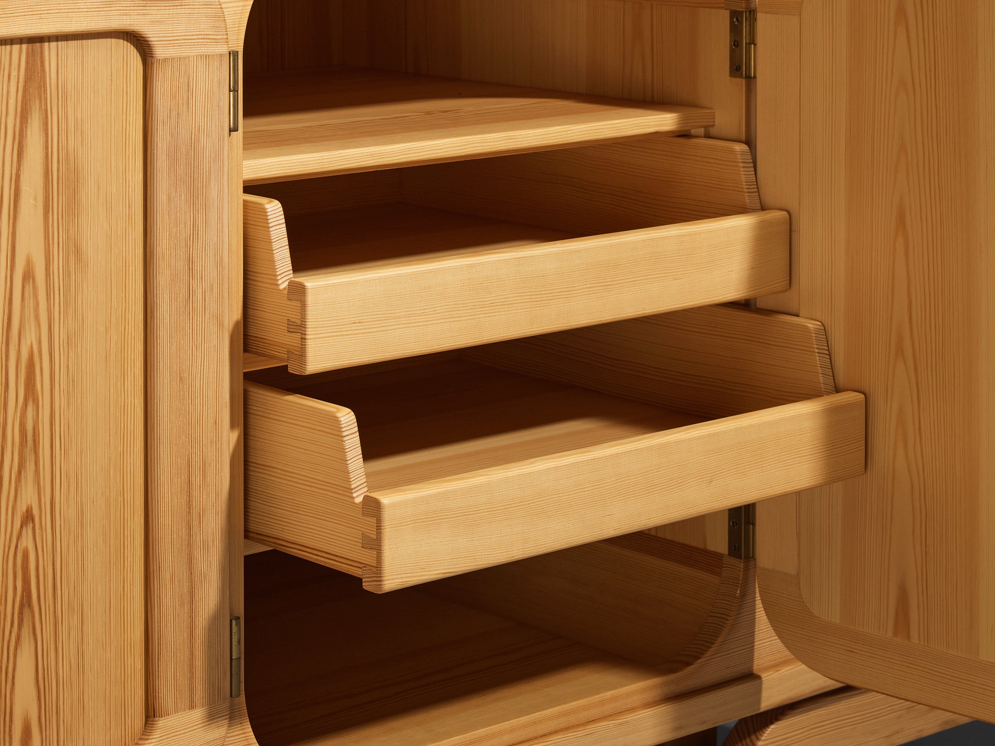 French Postmodern Sideboard in Pine Case pieces and storage cabinets Morentz