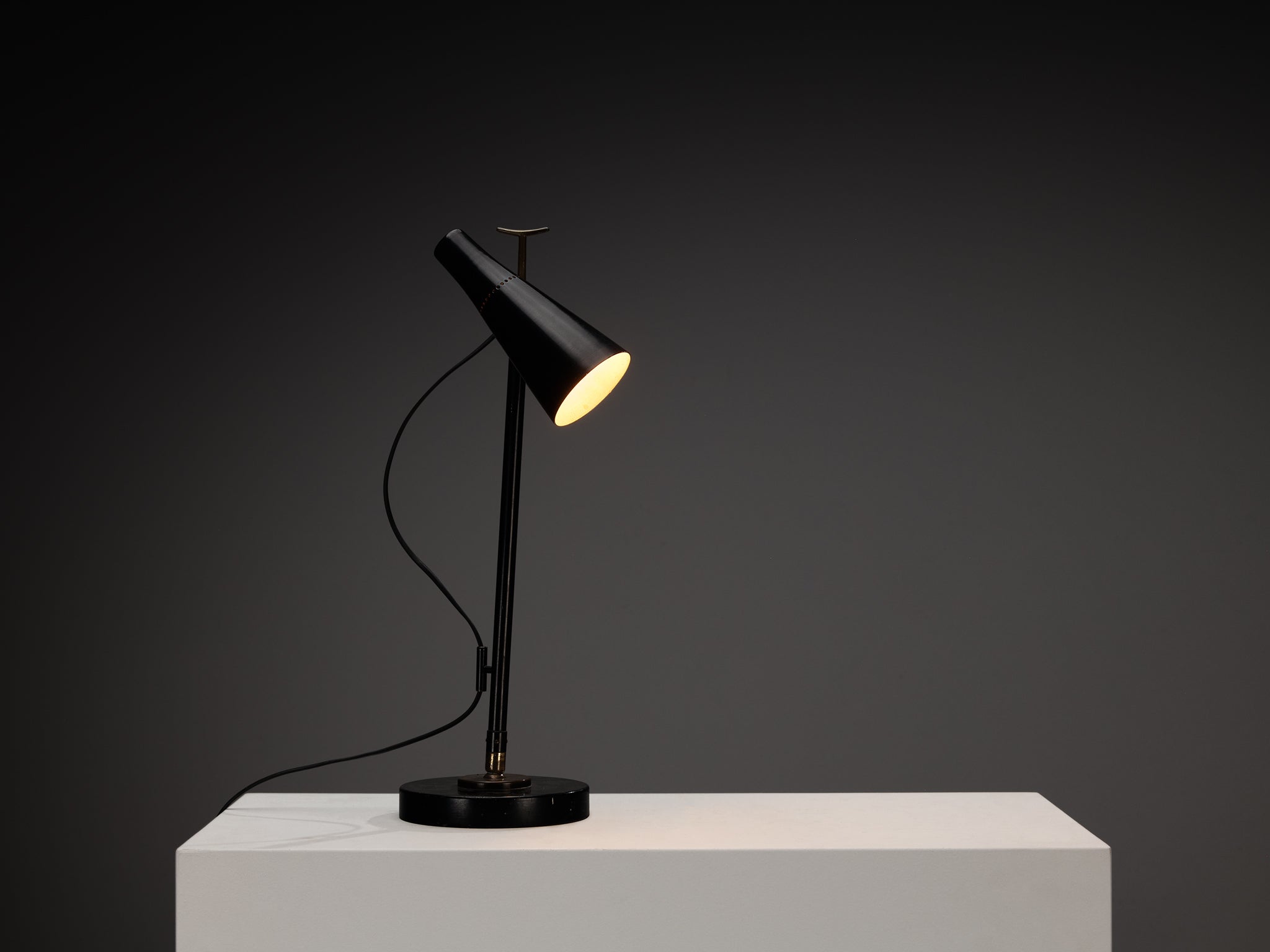 Angelo Ostuni and Renato Forti for O-Luce '201' Floor or Table Lamp in Black Lighting Morentz