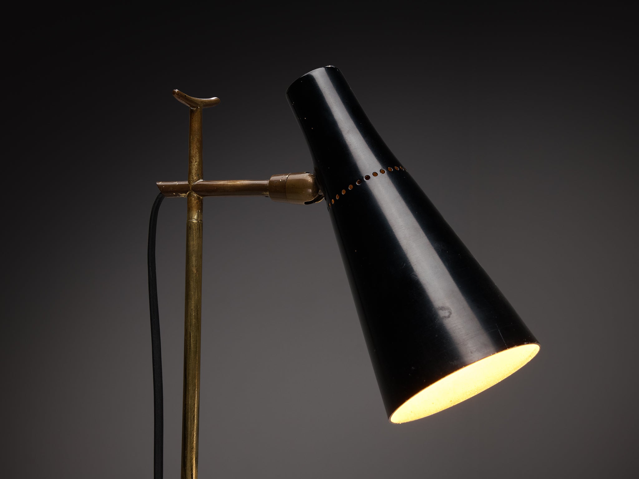 Angelo Ostuni and Renato Forti for O-Luce '201' Floor or Table Lamp in Black Lighting Morentz