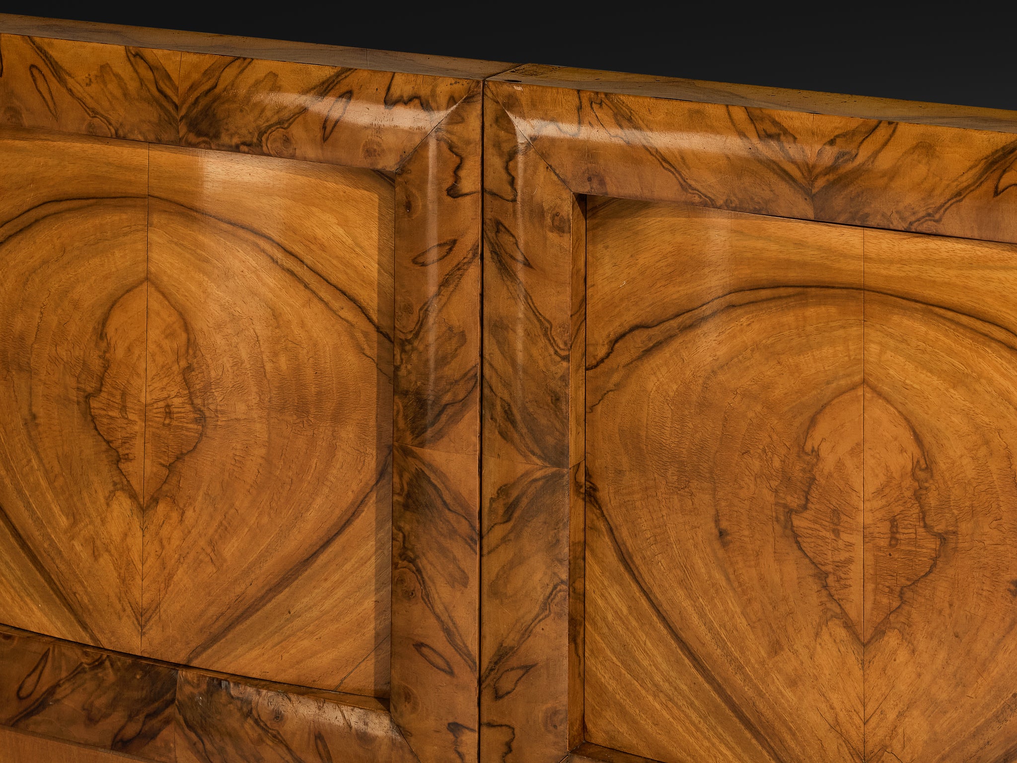 Gaetano Borsani for Atelier di Varedo Double Bed in Walnut Burl More Furniture and Collectibles Morentz