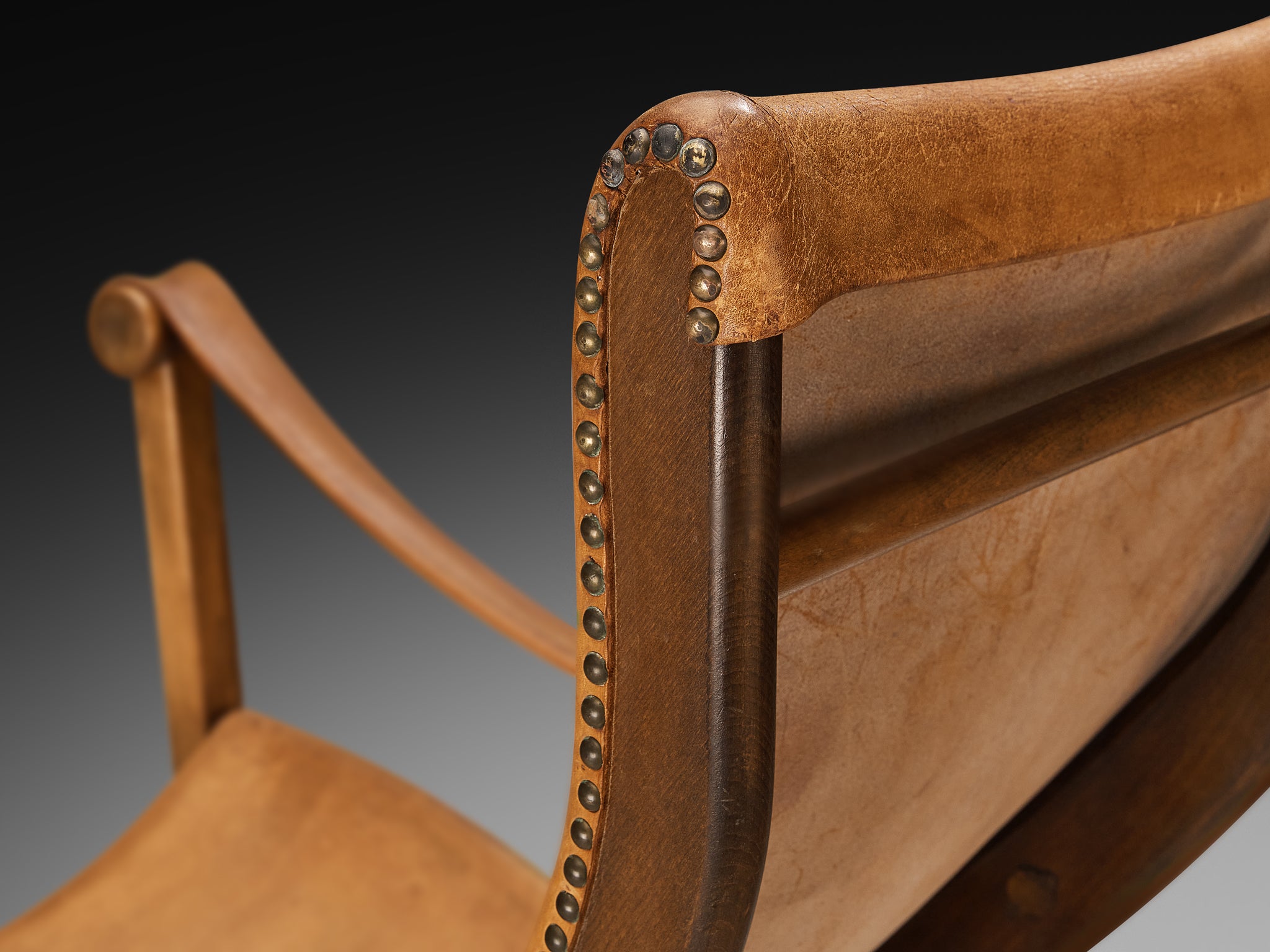 Mogens Voltelen 'Copenhagen' Lounge Chair in Patinated Cognac Leather Seating Morentz