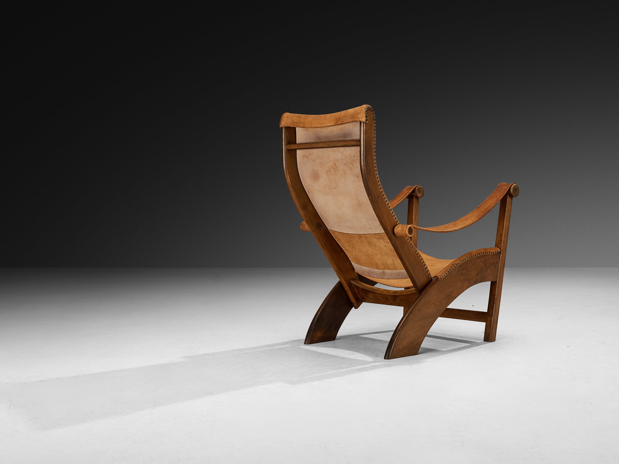 Mogens Voltelen 'Copenhagen' Lounge Chair in Patinated Cognac Leather Seating Morentz