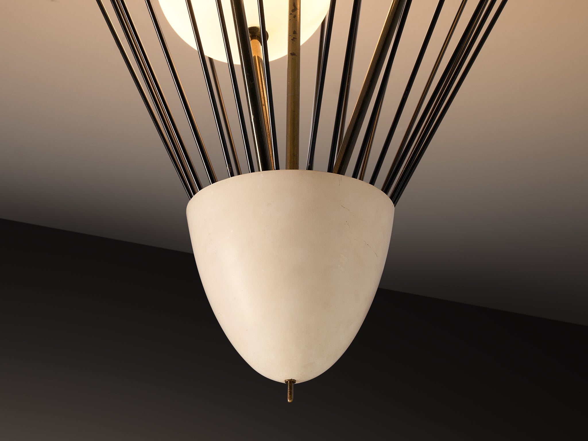 Rare Angelo Lelii for Arredoluce '12607' Chandelier Lighting Morentz