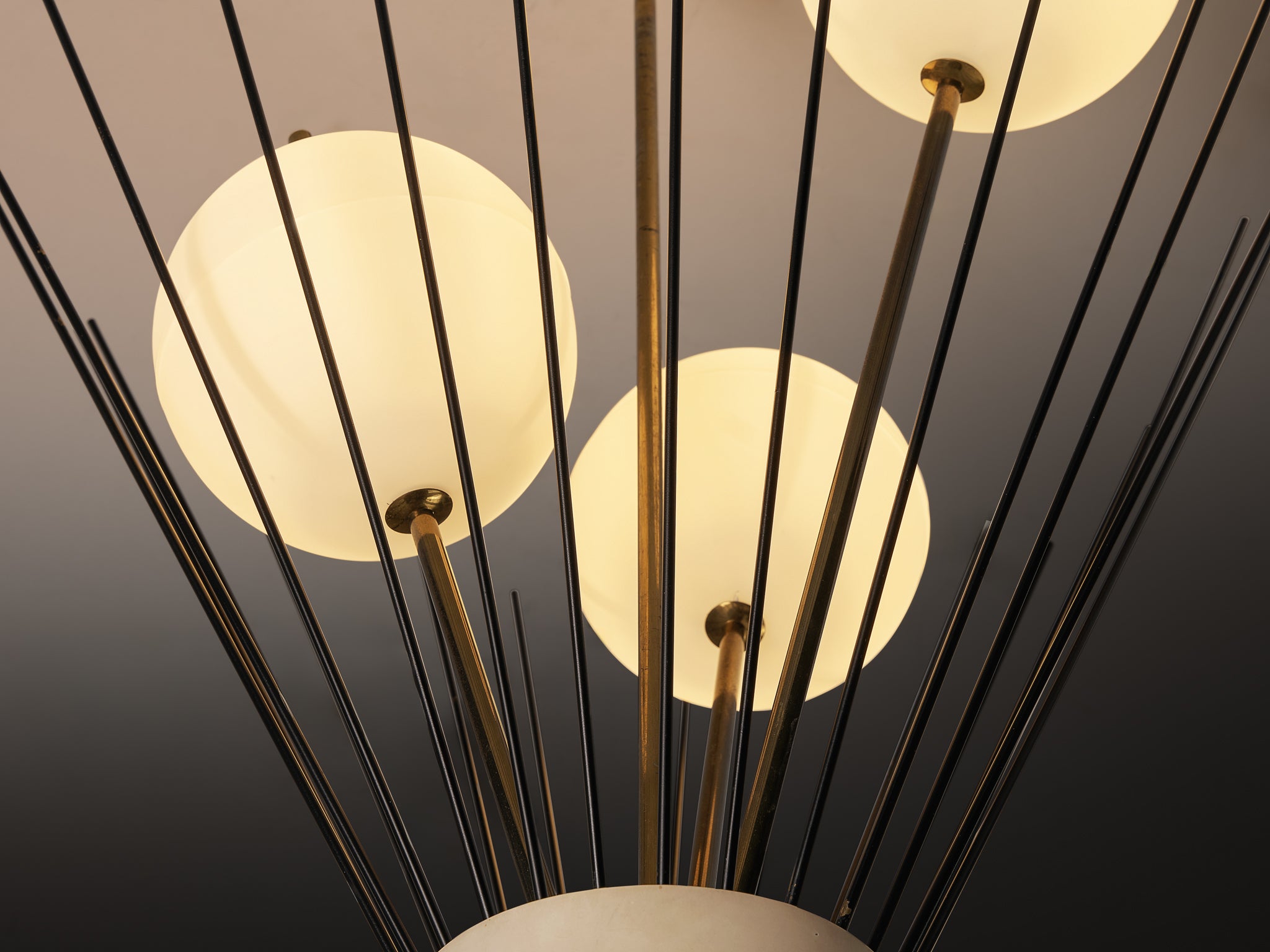 Rare Angelo Lelii for Arredoluce '12607' Chandelier Lighting Morentz