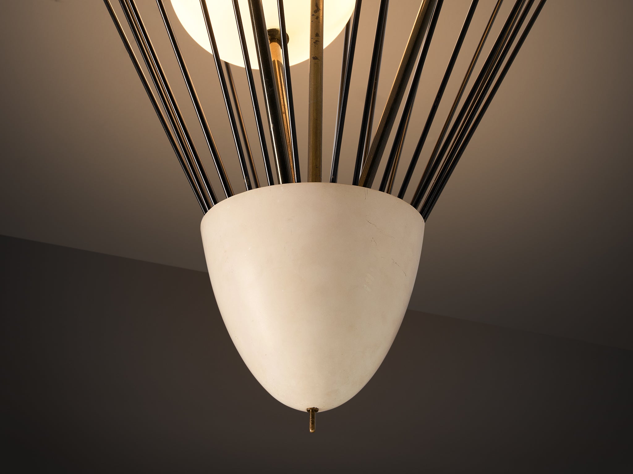 Rare Angelo Lelii for Arredoluce '12607' Chandelier Lighting Morentz