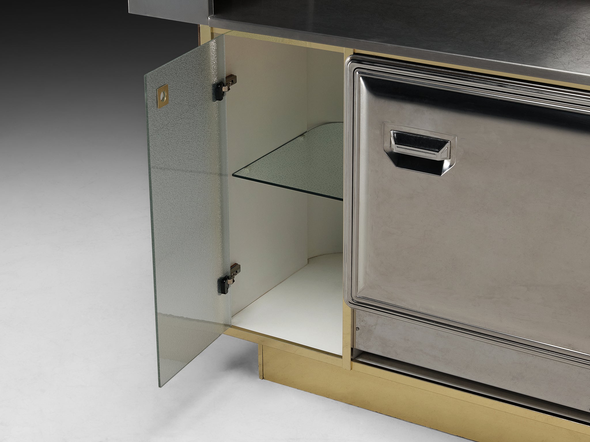 Hollywood Regency Bar Cabinet in the Style of Willy Rizzo