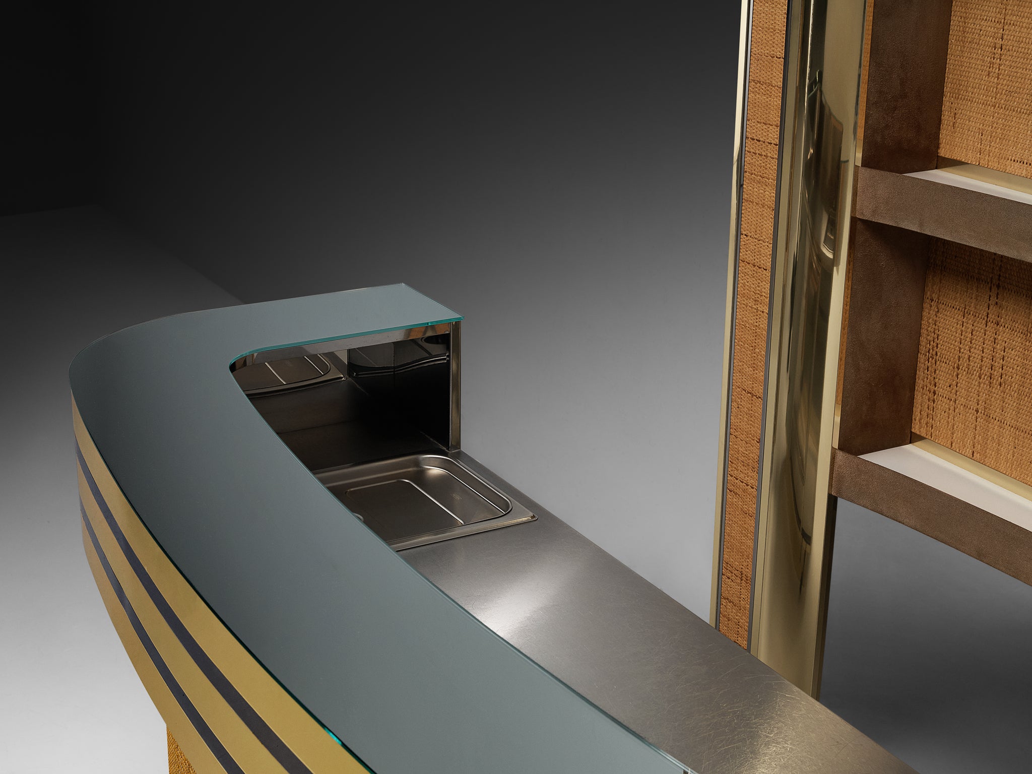 Hollywood Regency Bar Cabinet in the Style of Willy Rizzo