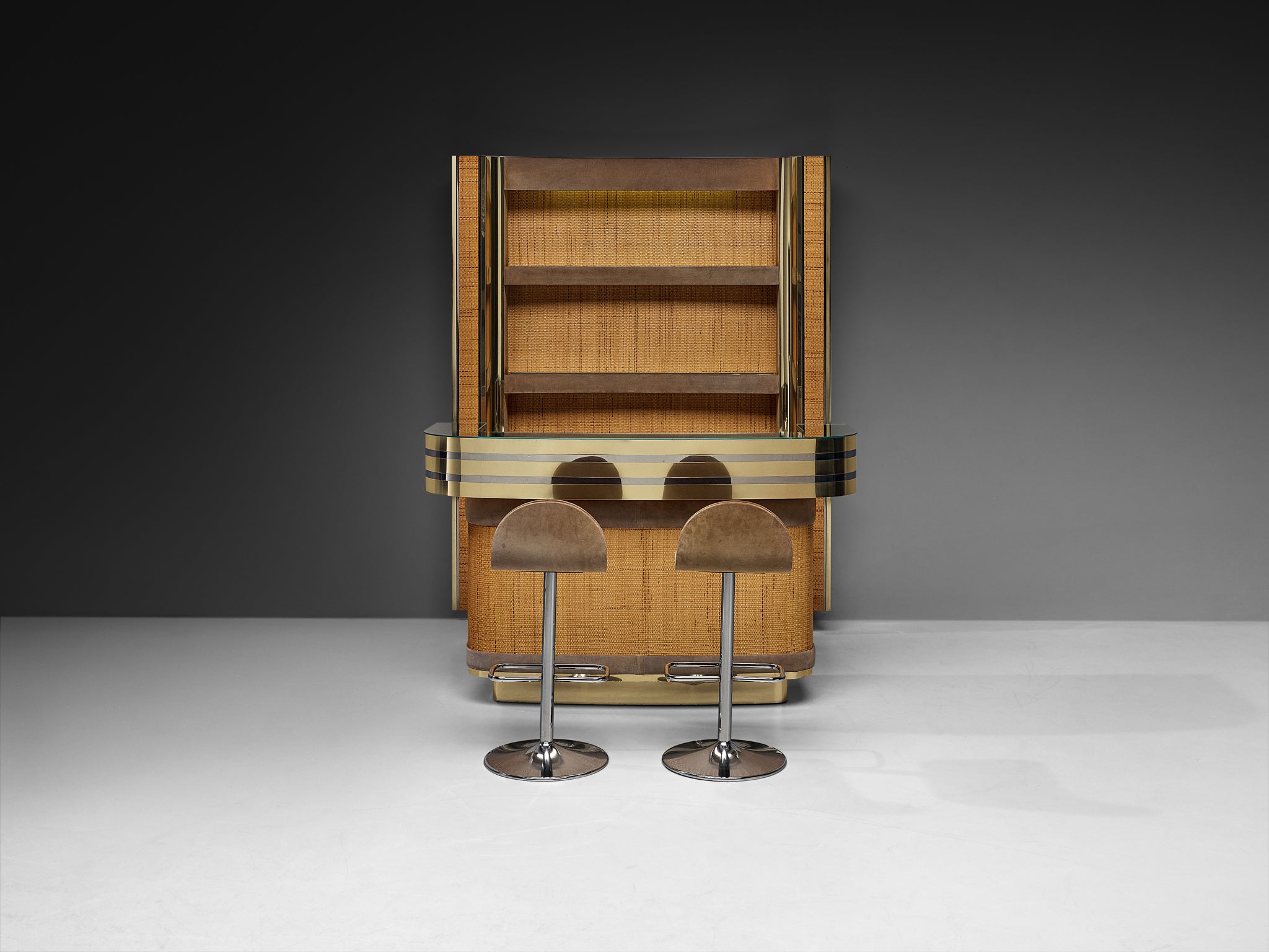 Hollywood Regency Bar Cabinet in the Style of Willy Rizzo