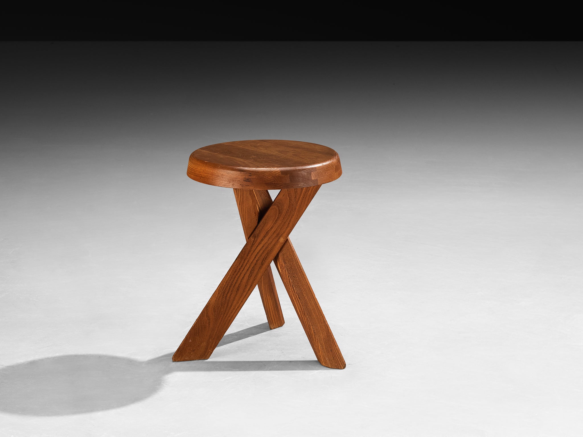 Pierre Chapo Stool 'S13A' in Solid Elm Seating Morentz