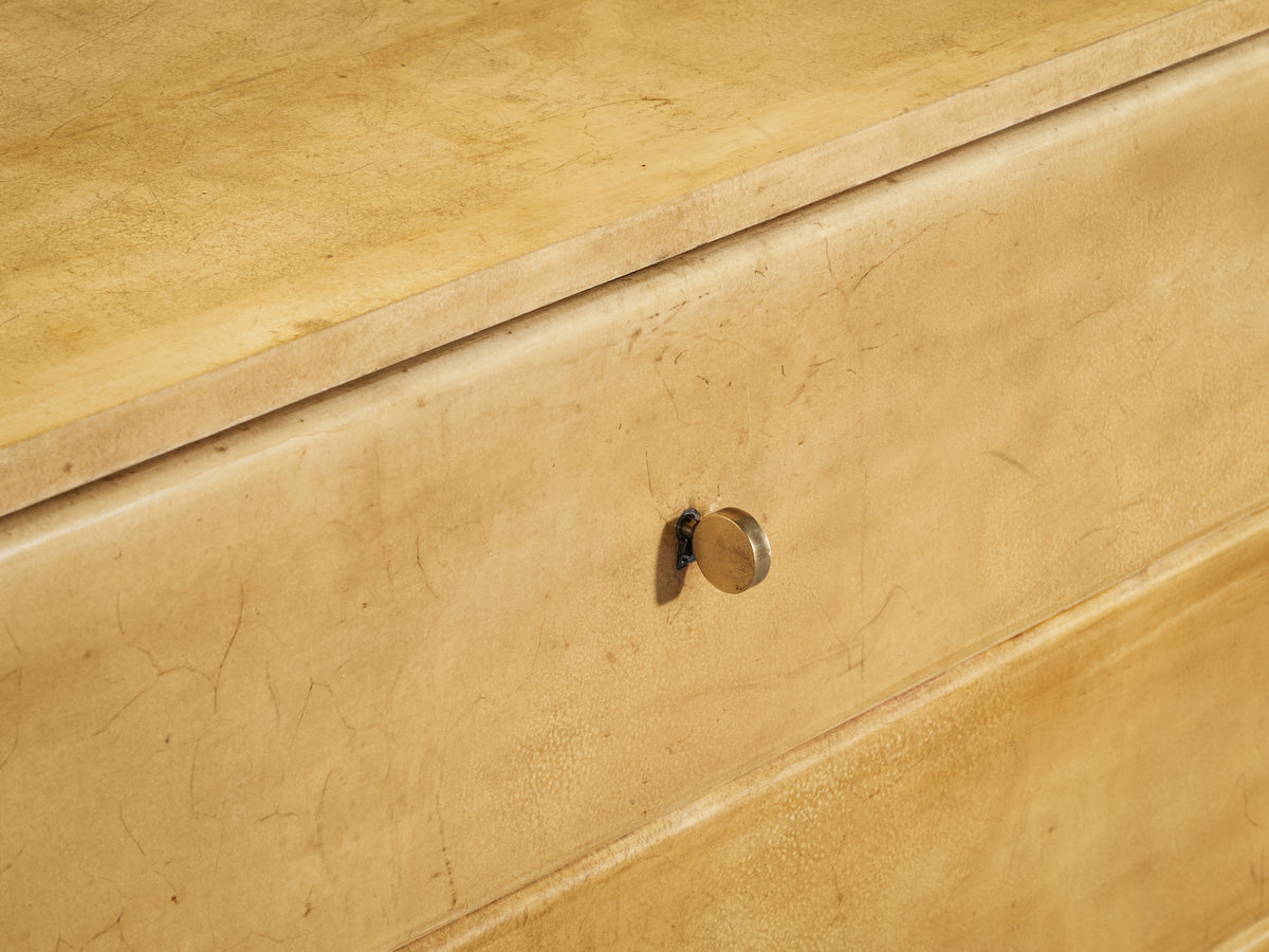 Guglielmo Ulrich for Ar.Ca Milano Bar Cabinet in Wood and Parchment