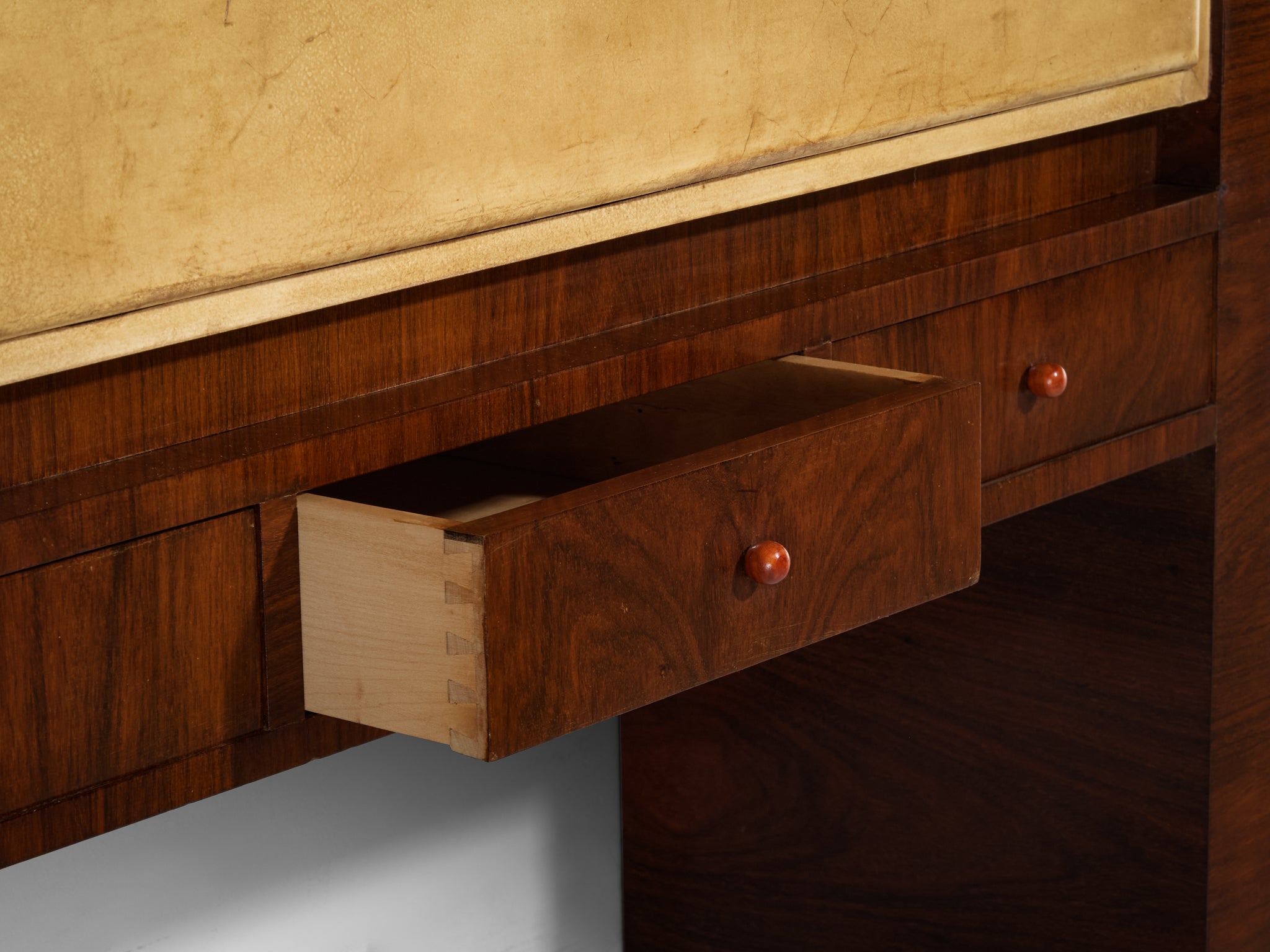 Guglielmo Ulrich for Ar.Ca Milano Bar Cabinet in Parchment and Wood Case pieces and storage cabinets Morentz