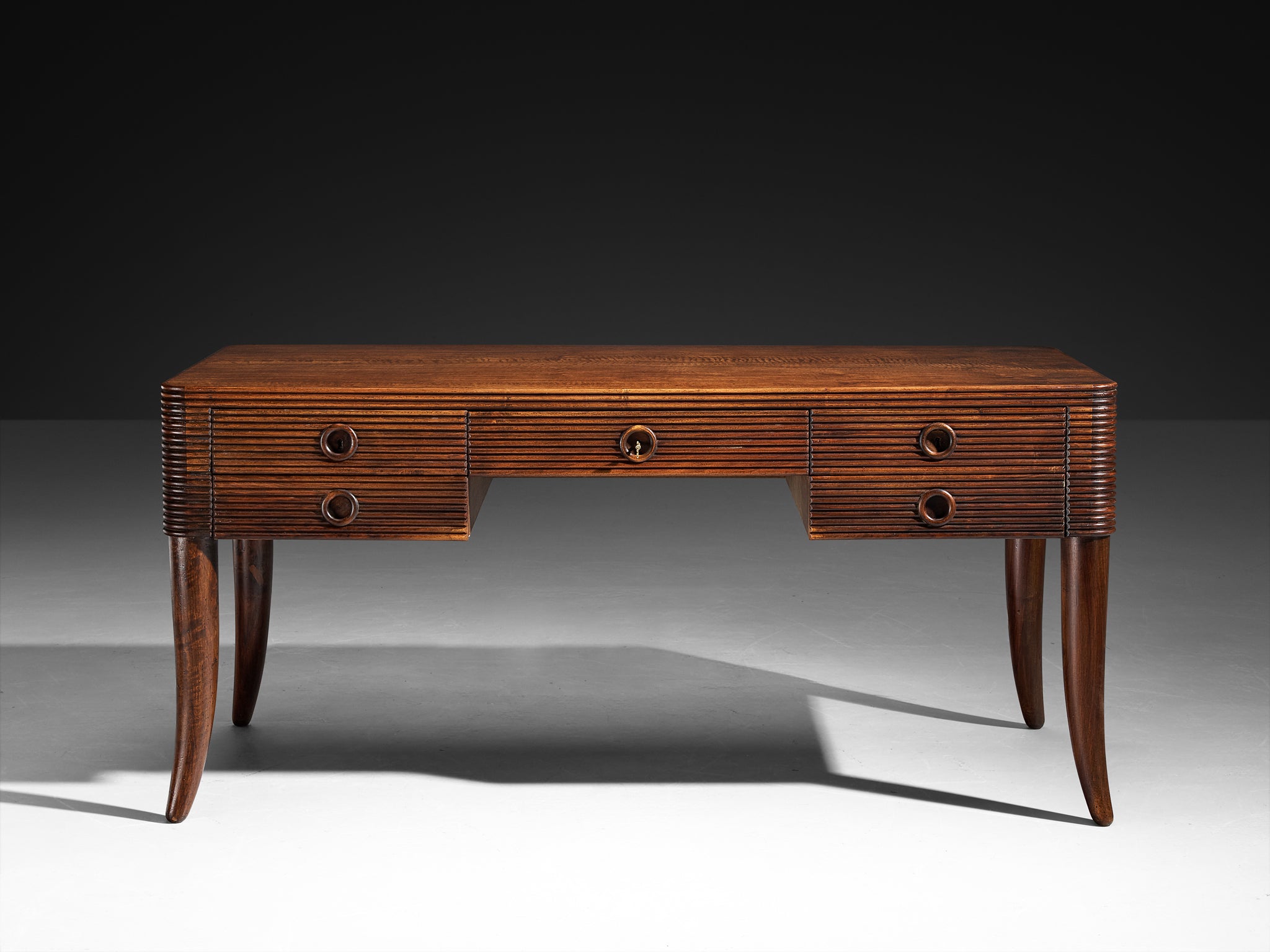 Paolo Buffa for Galdino Maspero Writing Desk in Walnut Tables Morentz
