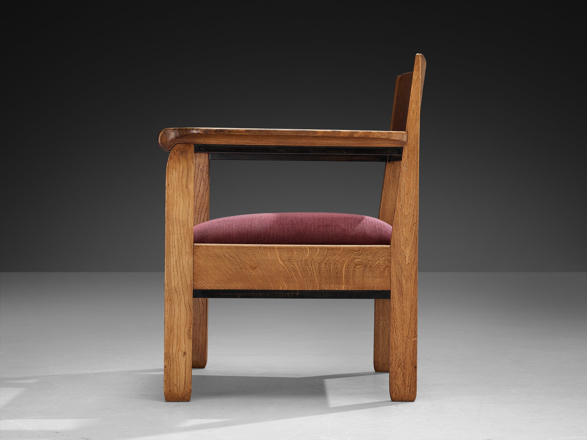 Hague School Lounge Chair by H. Fels in Oak Seating Morentz