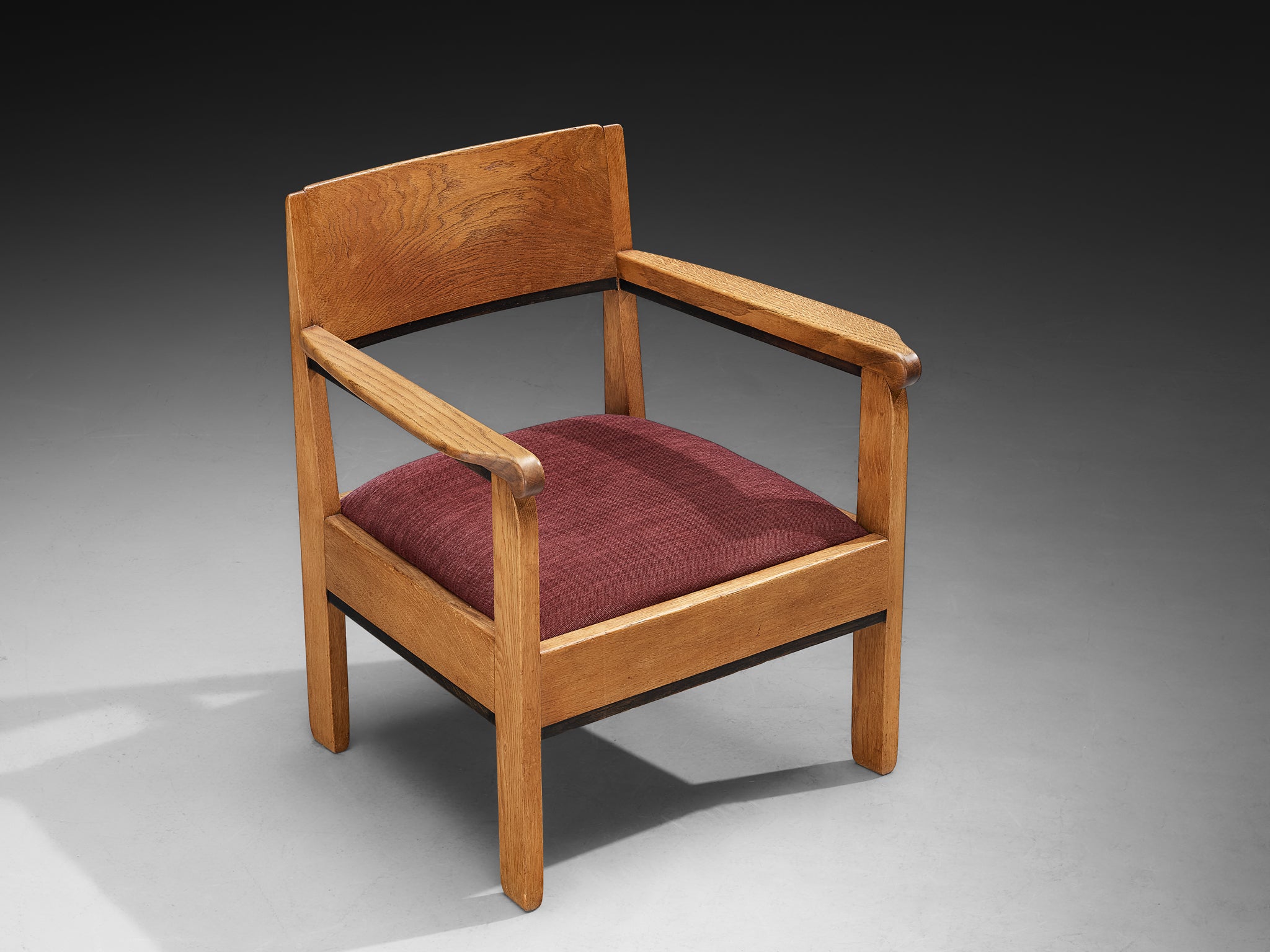 Hague School Lounge Chair by H. Fels in Oak Seating Morentz