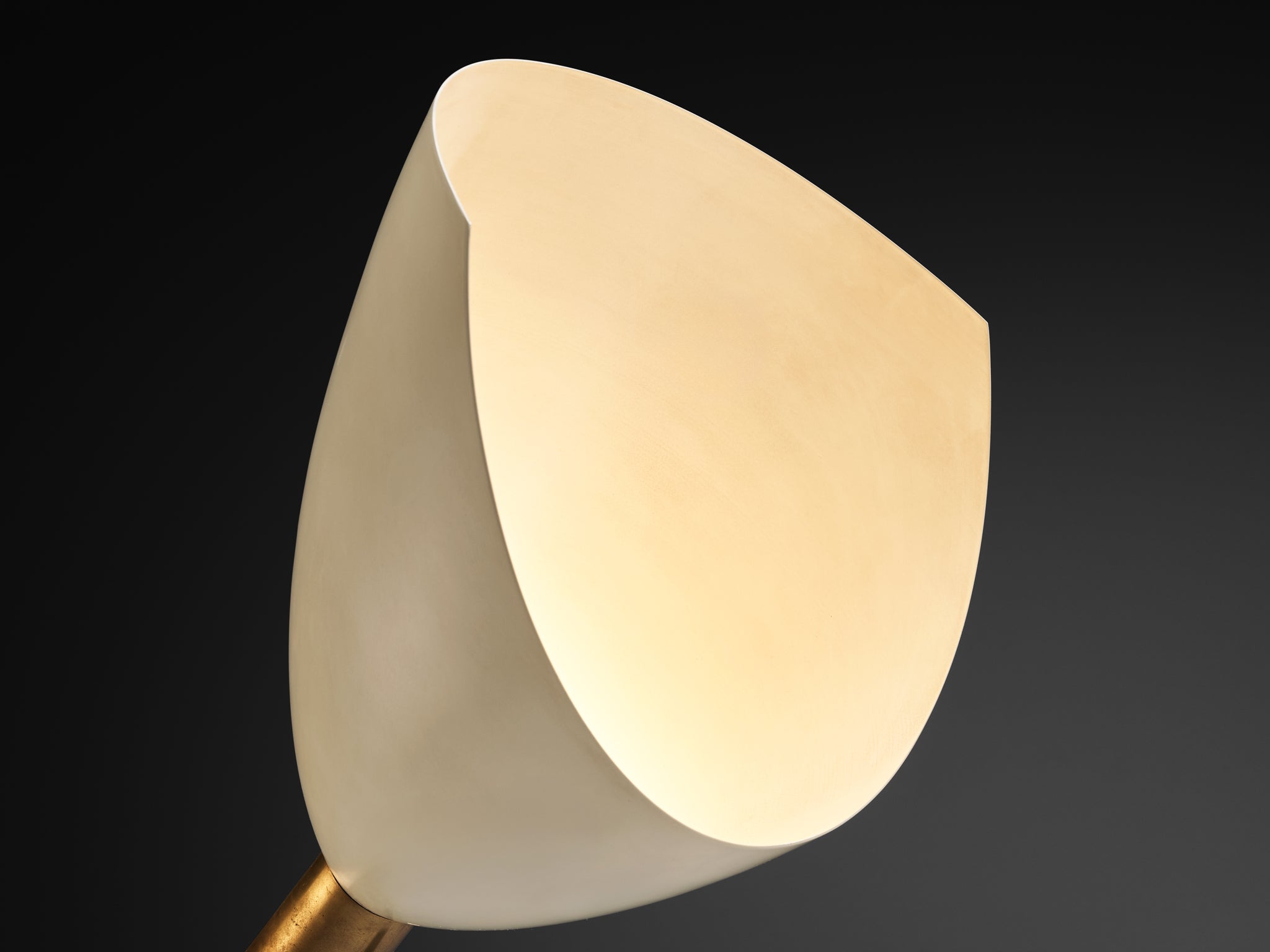 Angelo Lelii for Arredoluce ‘Televisione’ Floor Lamp in Brass and Aluminum Lighting Morentz