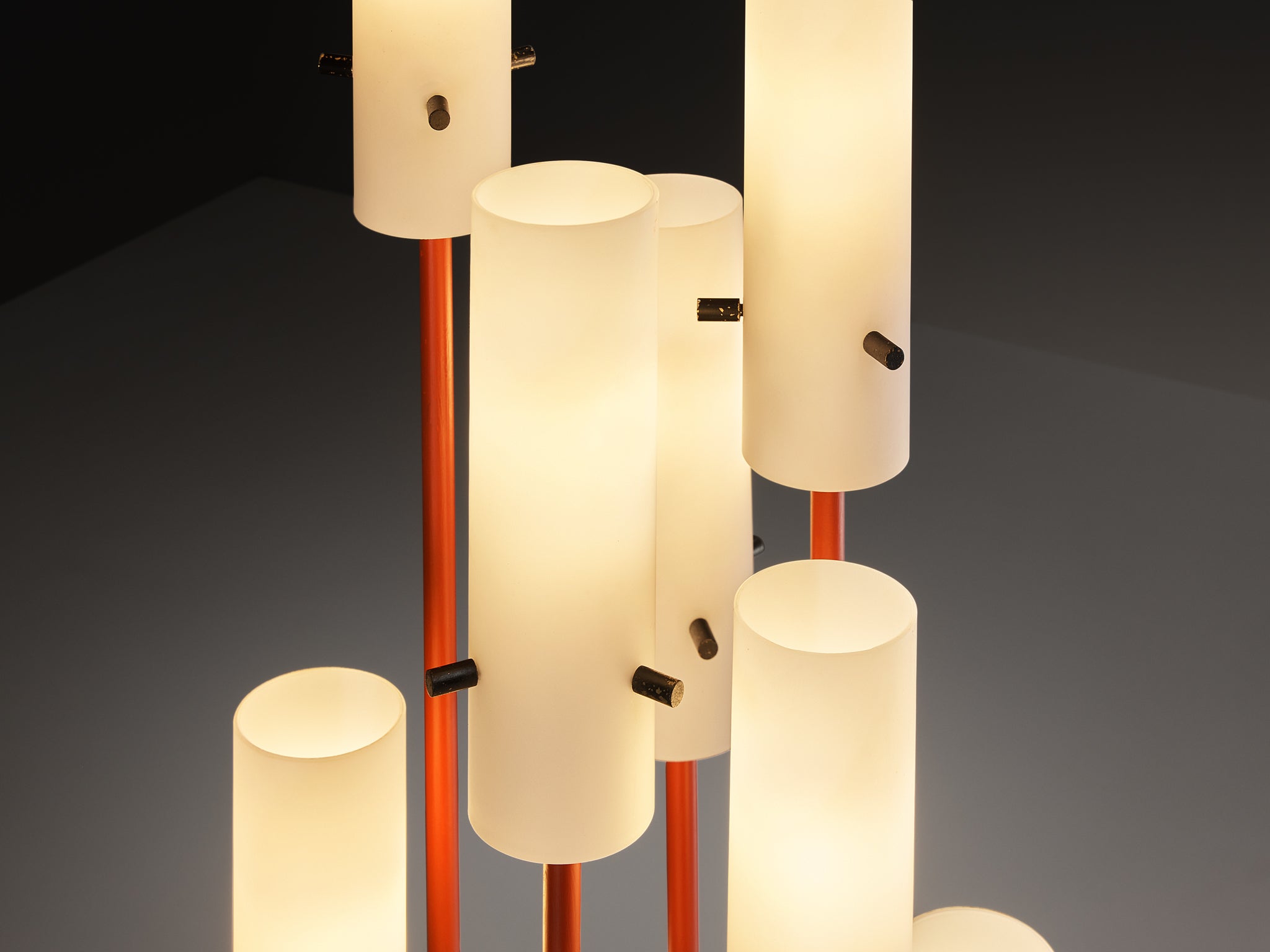 1950s Mid-Century Modern Italian Floor Lamp with Integrated Side Table in Teak Lighting Morentz