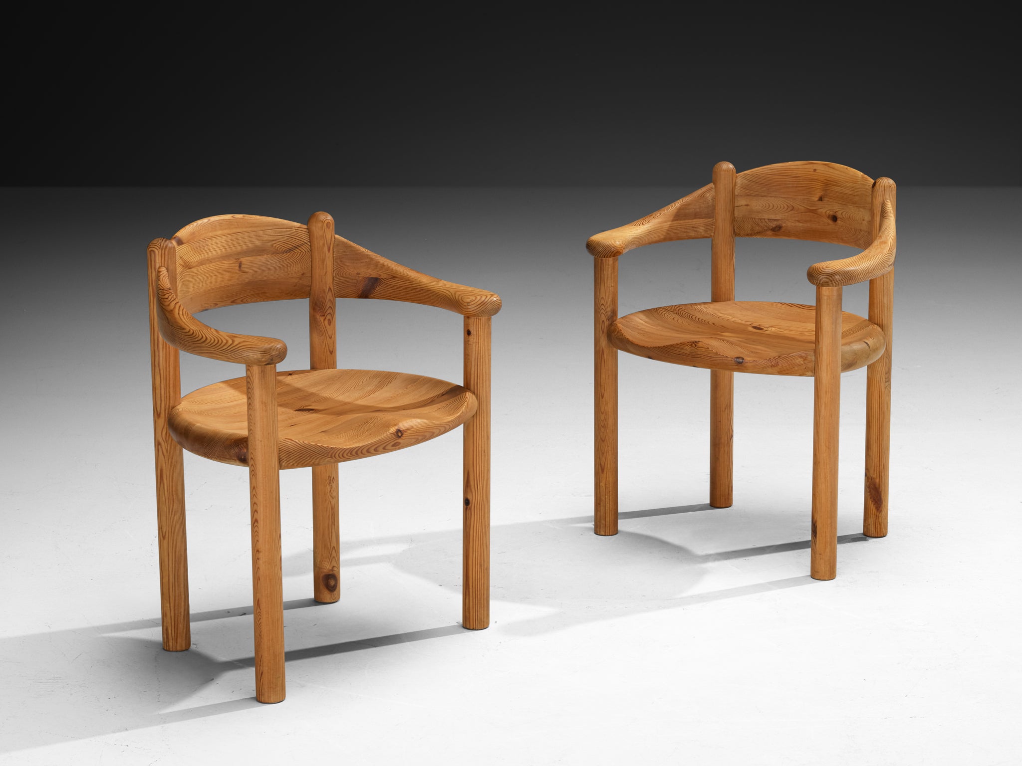 Rainer Daumiller Set of Six Armchairs in Solid Pine Seating Morentz