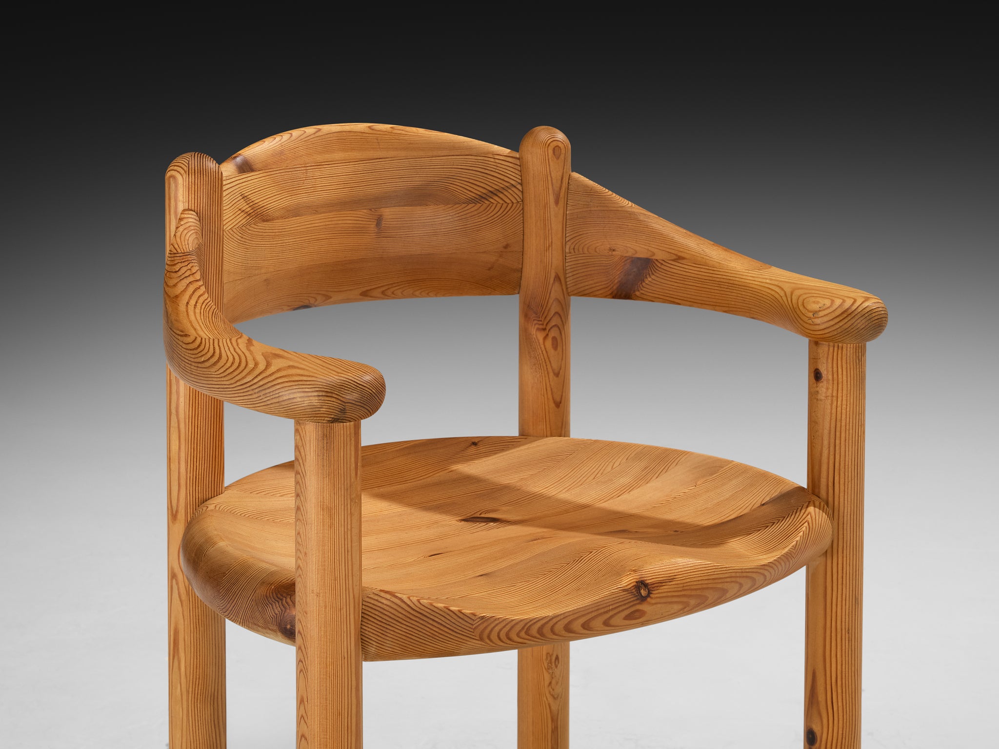 Rainer Daumiller Set of Six Armchairs in Solid Pine Seating Morentz