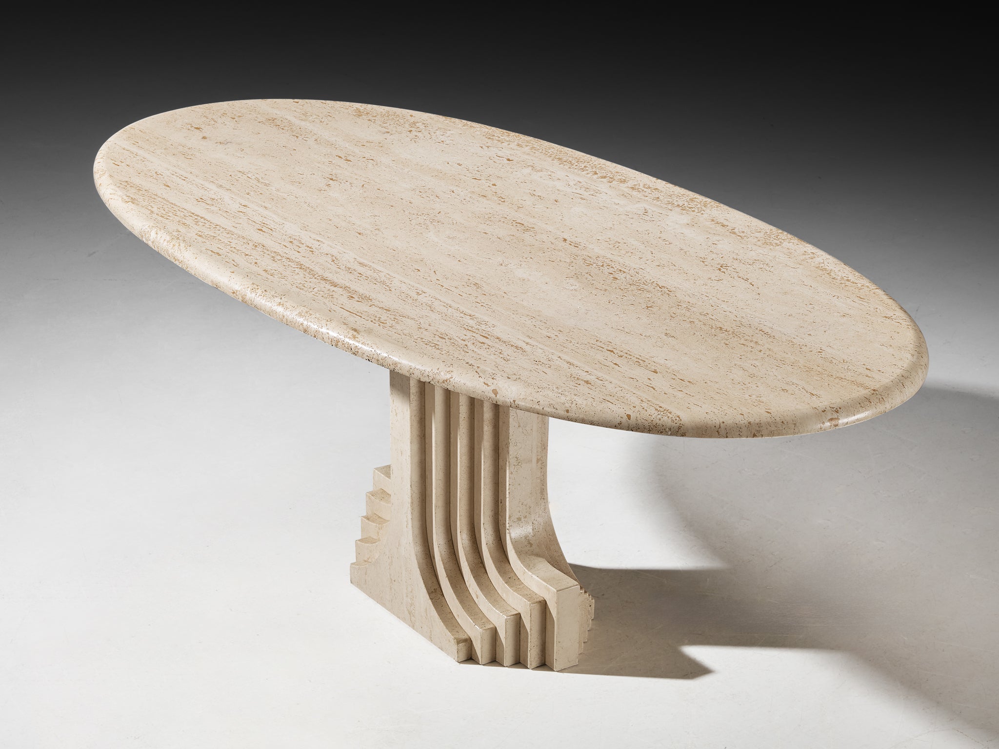 Cattelan Italia 'Argo' Oval Dining Table in Travertine Tables Morentz