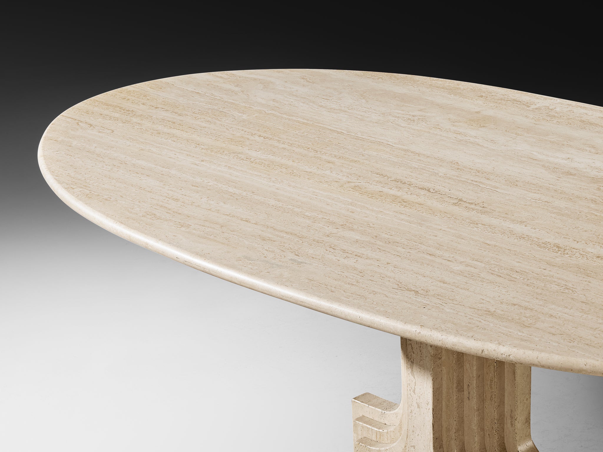 Cattelan Italia 'Argo' Oval Dining Table in Travertine Tables Morentz