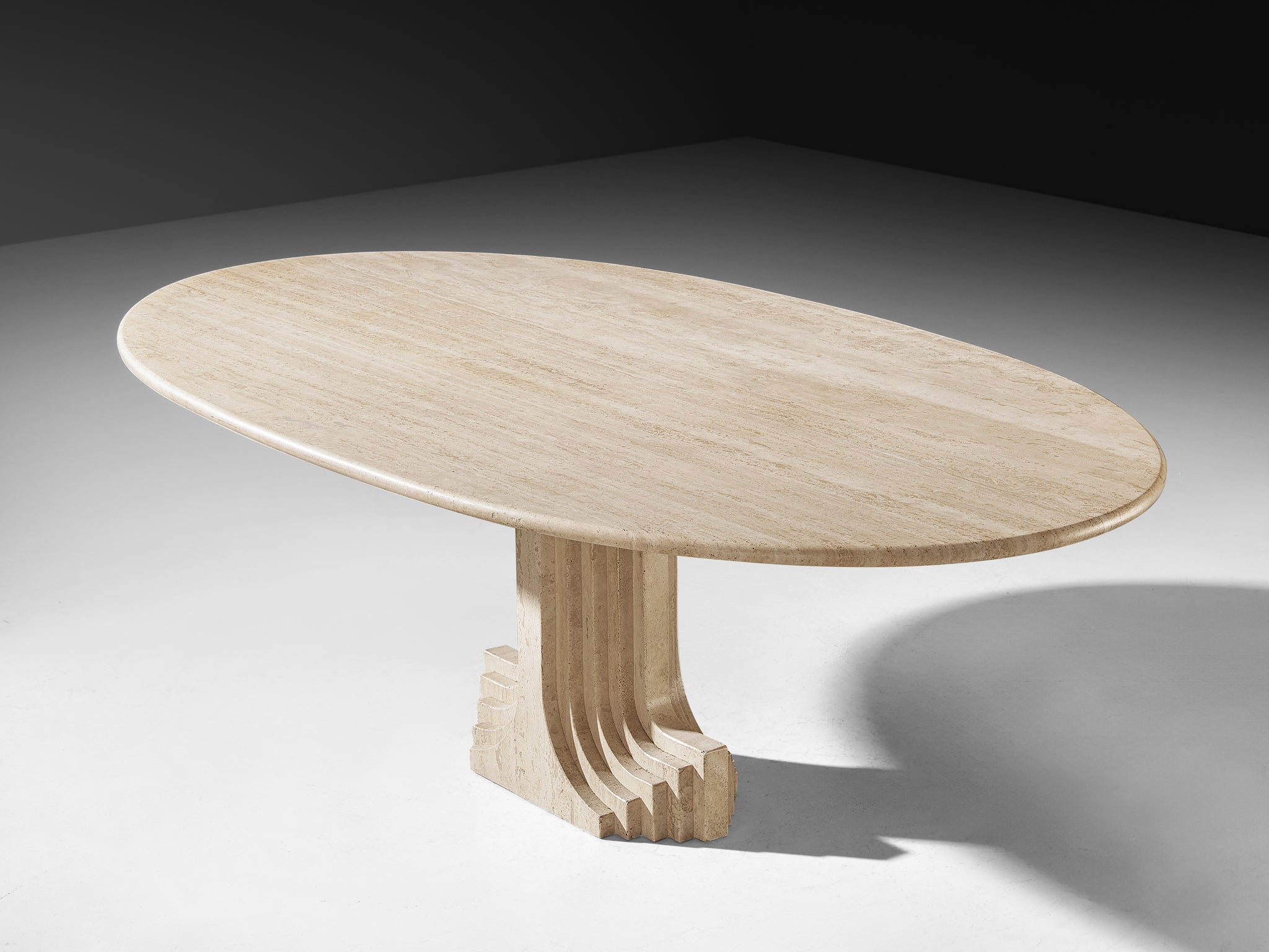 Cattelan Italia 'Argo' Oval Dining Table in Travertine Tables Morentz