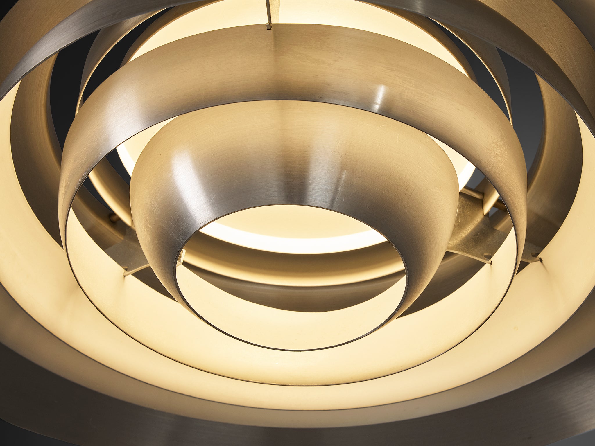 Jørgen Kastholm & Preben Fabricius Chandelier in Aluminum Lighting Morentz