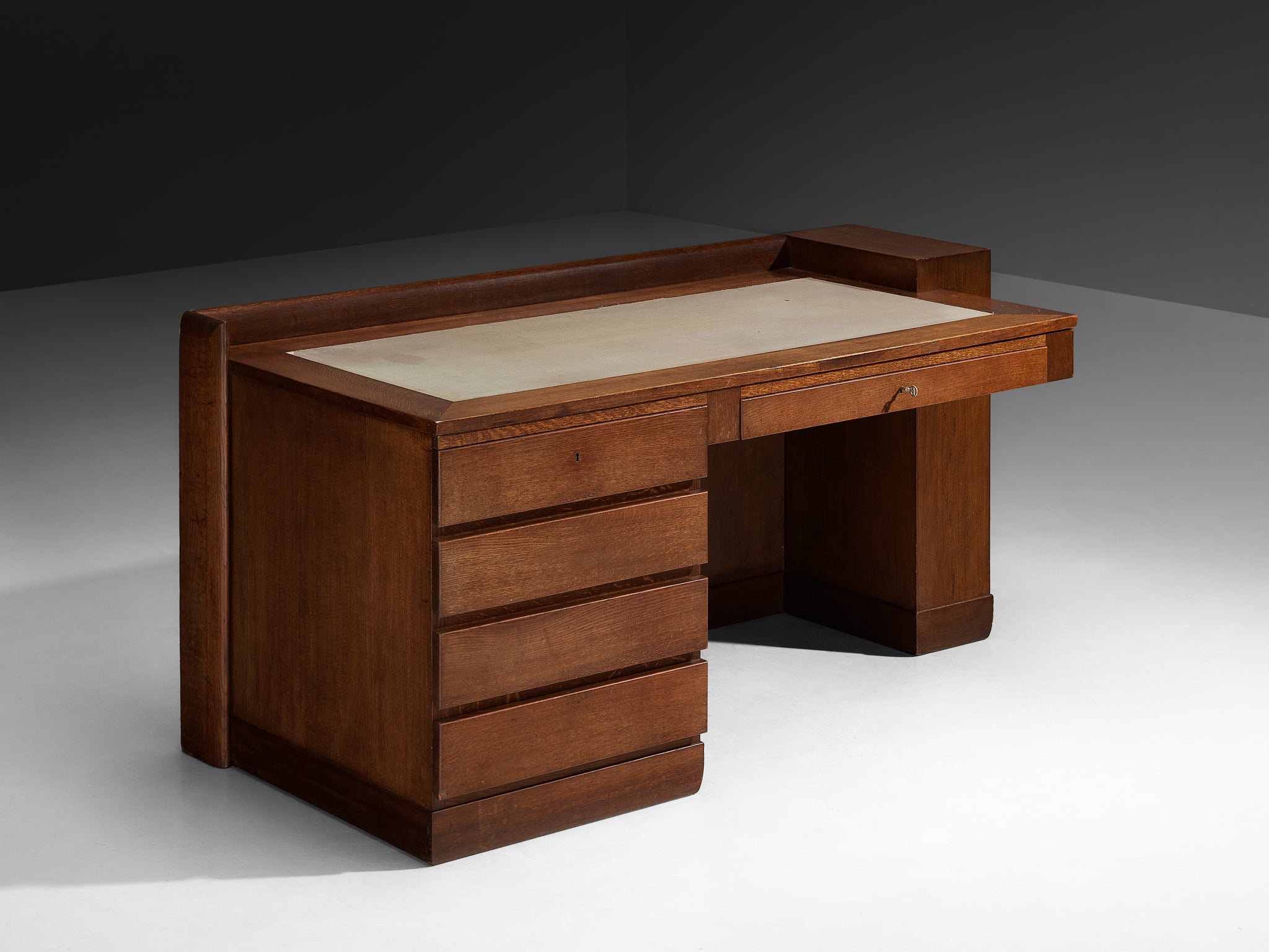 Paul Bromberg for H. Pander & Zonen Free-Standing Desk in Solid Oak Tables Morentz