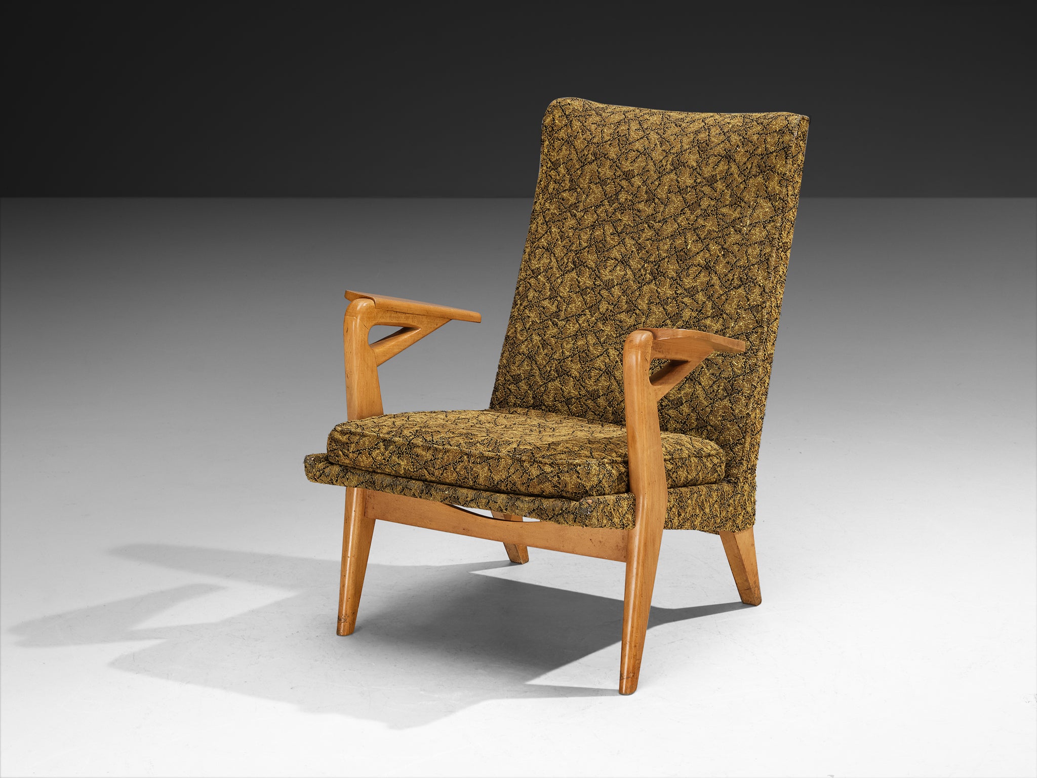 Mid-Century Lounge Chairs with Sculptural Wooden Frames Seating Morentz