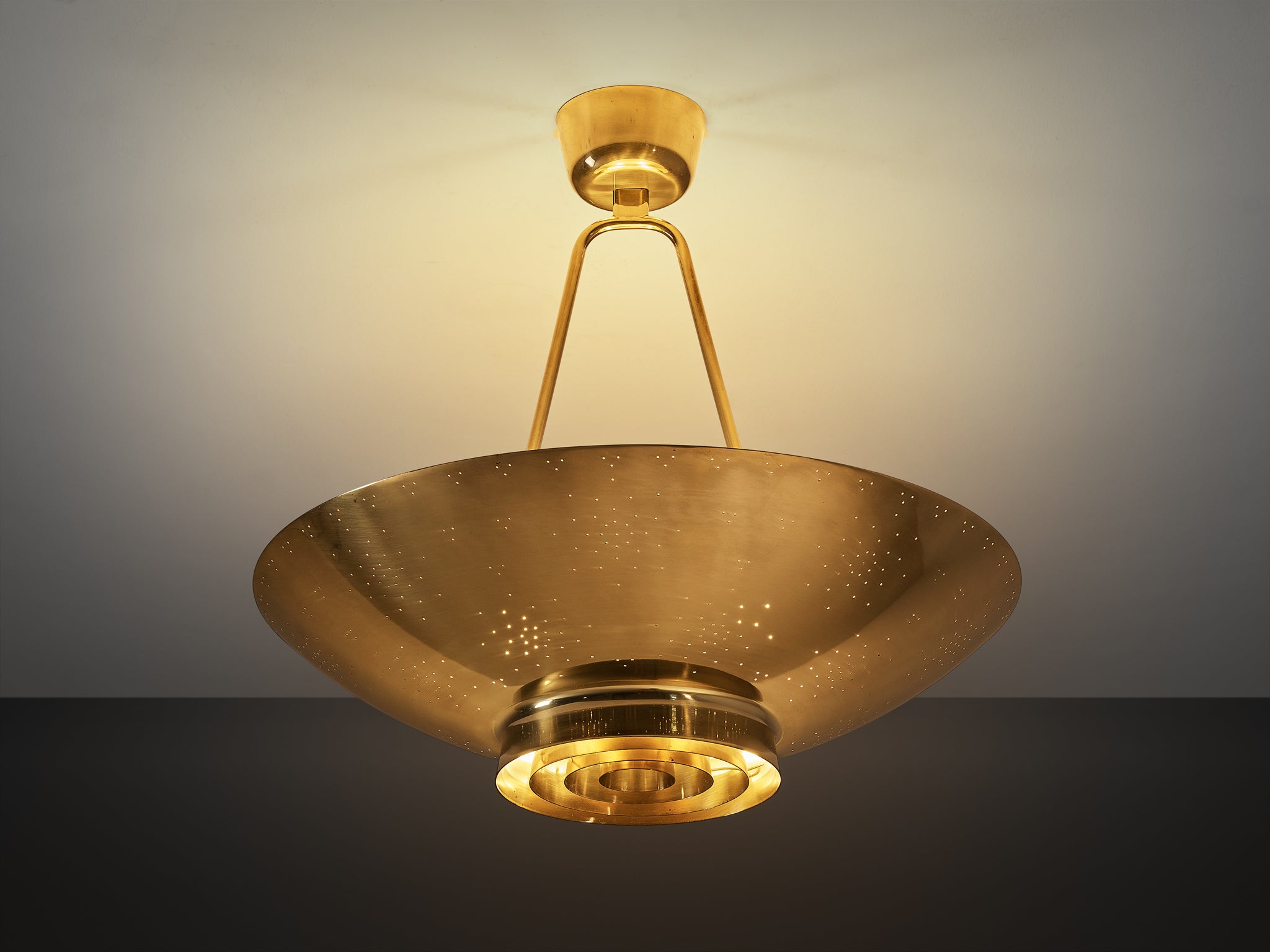 Paavo Tynell for Taito Pendant Lamp Model ‘9060’ in Brass Lighting Morentz