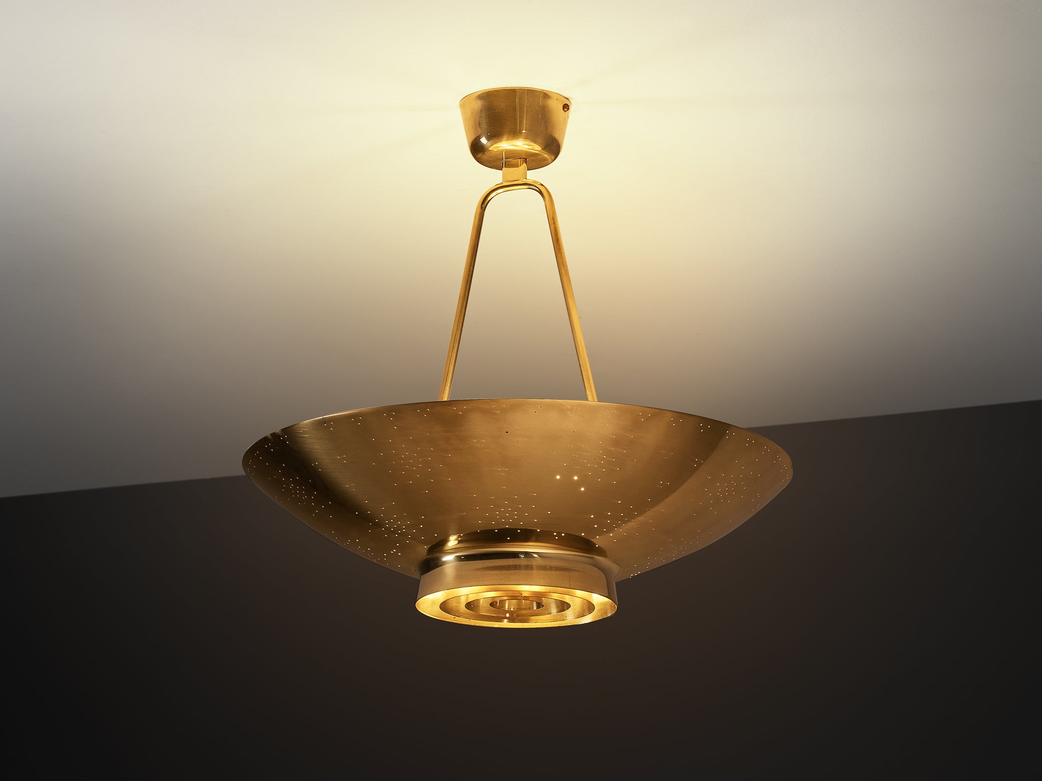 Paavo Tynell for Taito Pendant Lamp Model ‘9060’ in Brass Lighting Morentz