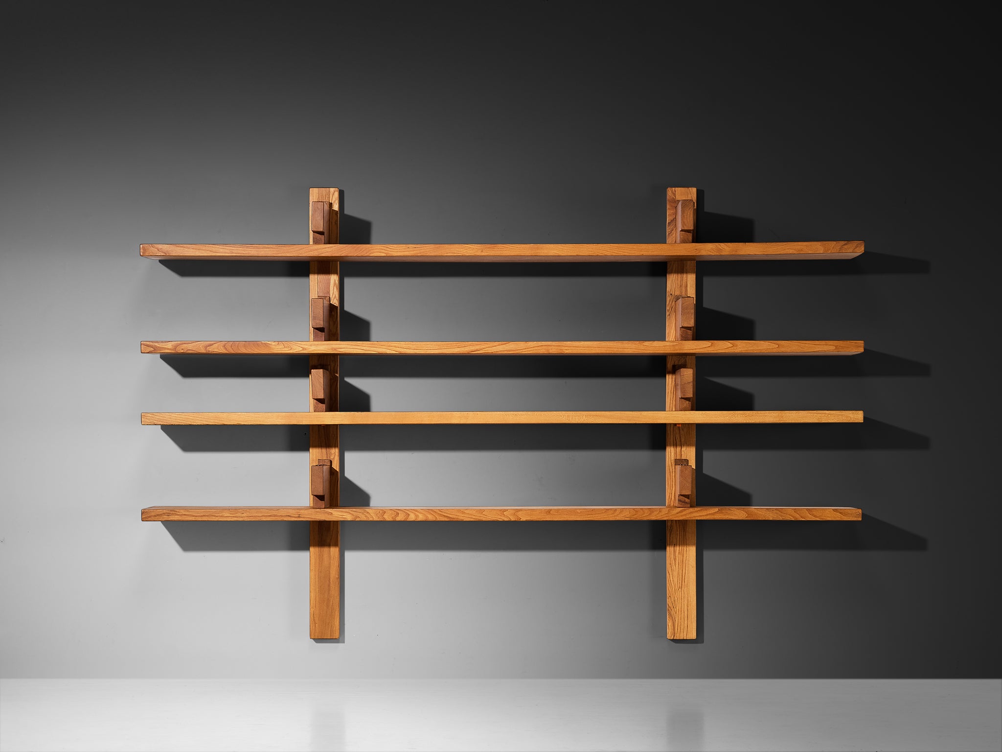 Early Pierre Chapo 'B17C' Bibliothèque in Solid Elm 283 cm / 111.42 in. Case pieces and storage cabinets Morentz