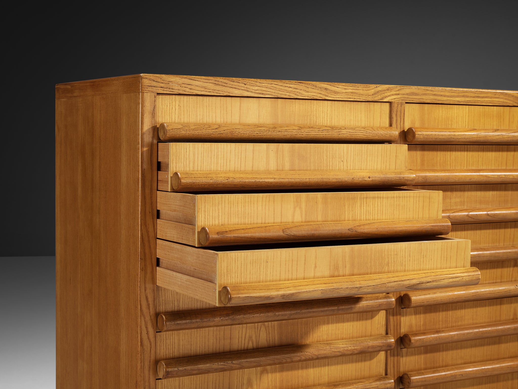 Italian Mid-Century Sideboard in Ash Case pieces and storage cabinets Morentz