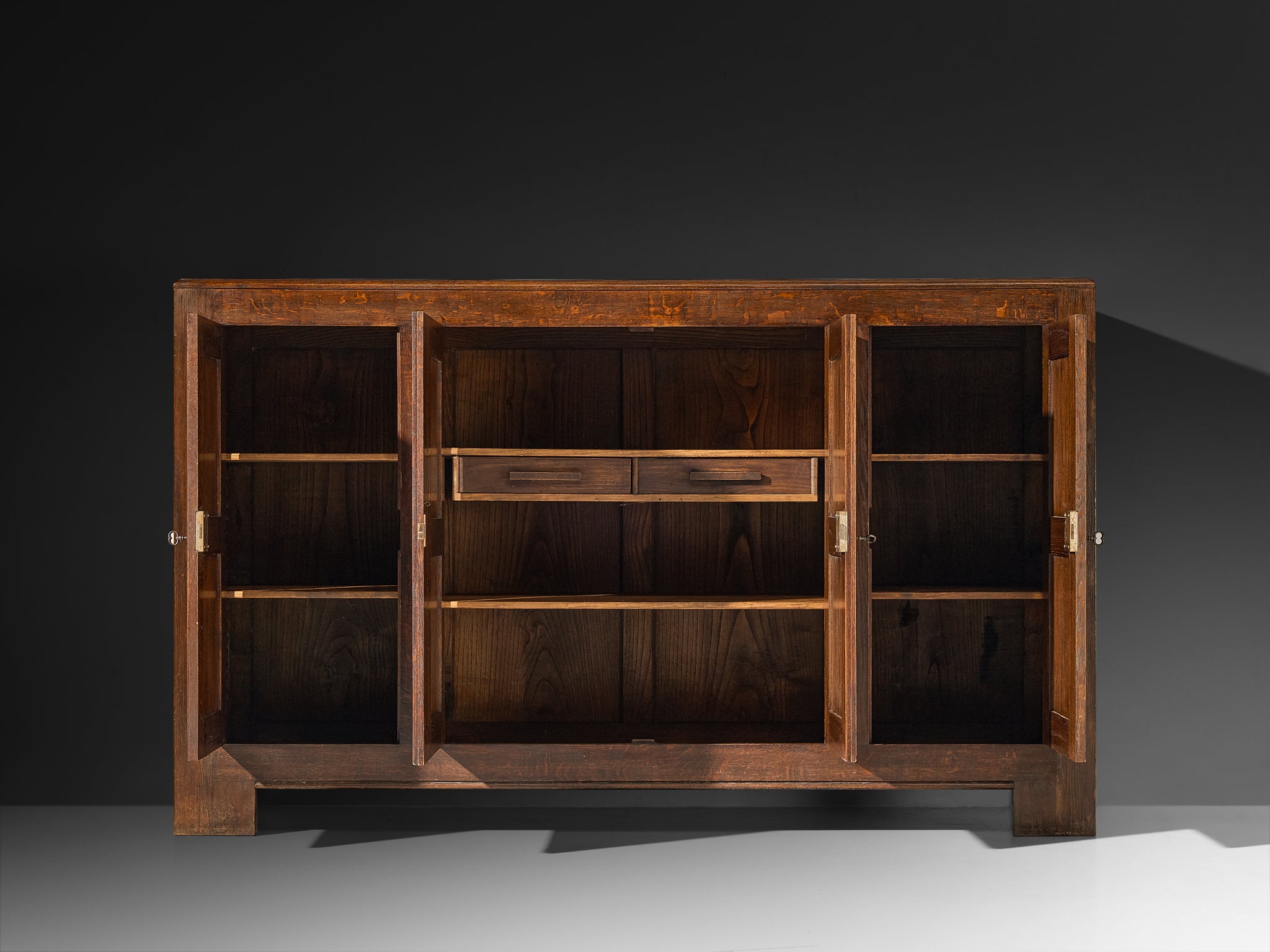 Joseph Savina Sideboard in Oak and Wrought Iron Case pieces and storage cabinets Morentz