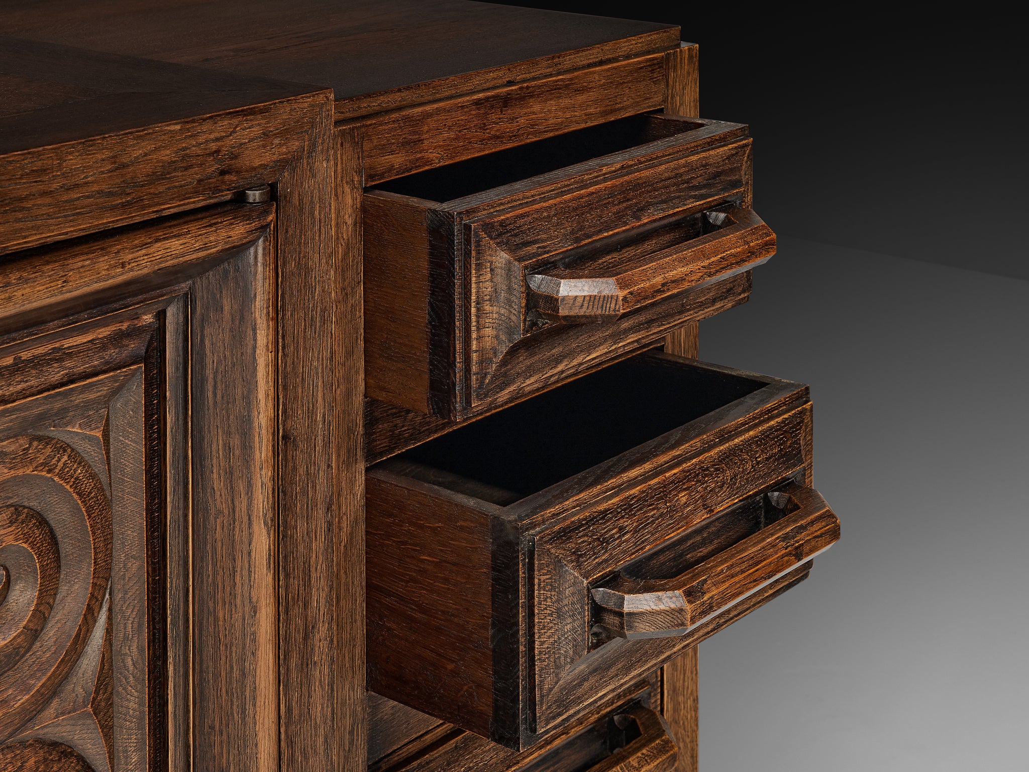 André Le Picard Sideboard in Oak 1930s Case pieces and storage cabinets Morentz