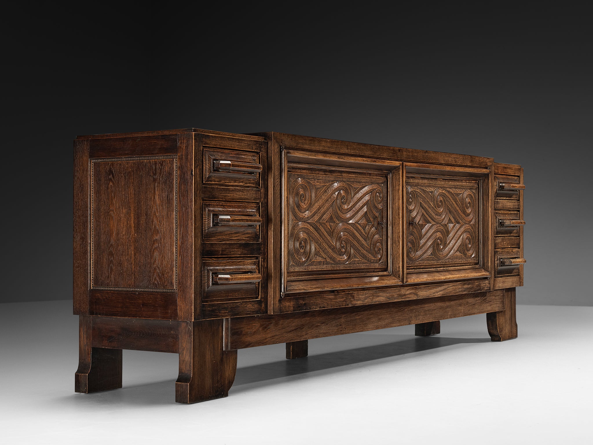 André Le Picard Sideboard in Oak 1930s Case pieces and storage cabinets Morentz