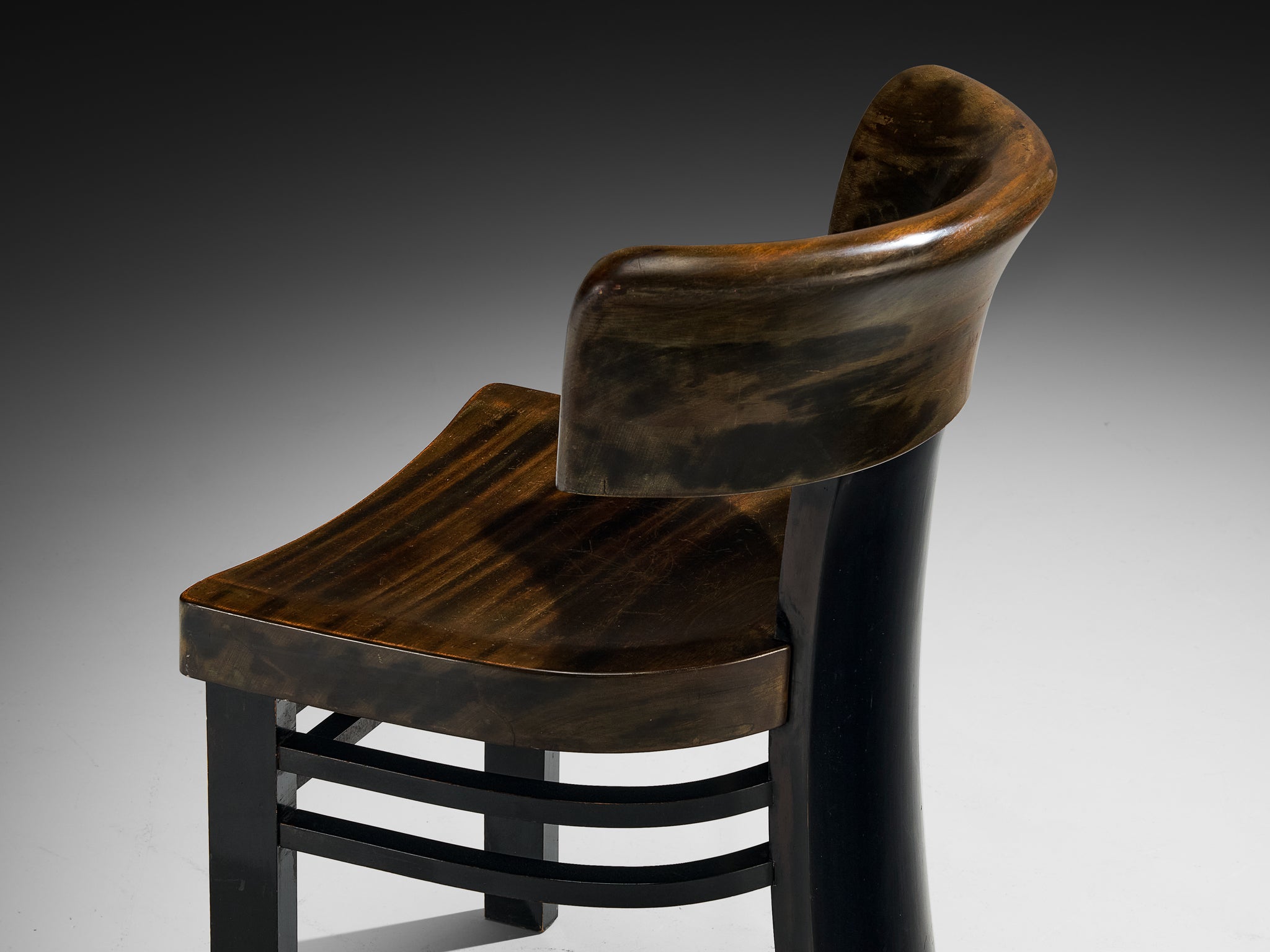 Vittorio Valabrega Side or Desk Chair in Lacquered Wood Seating Morentz