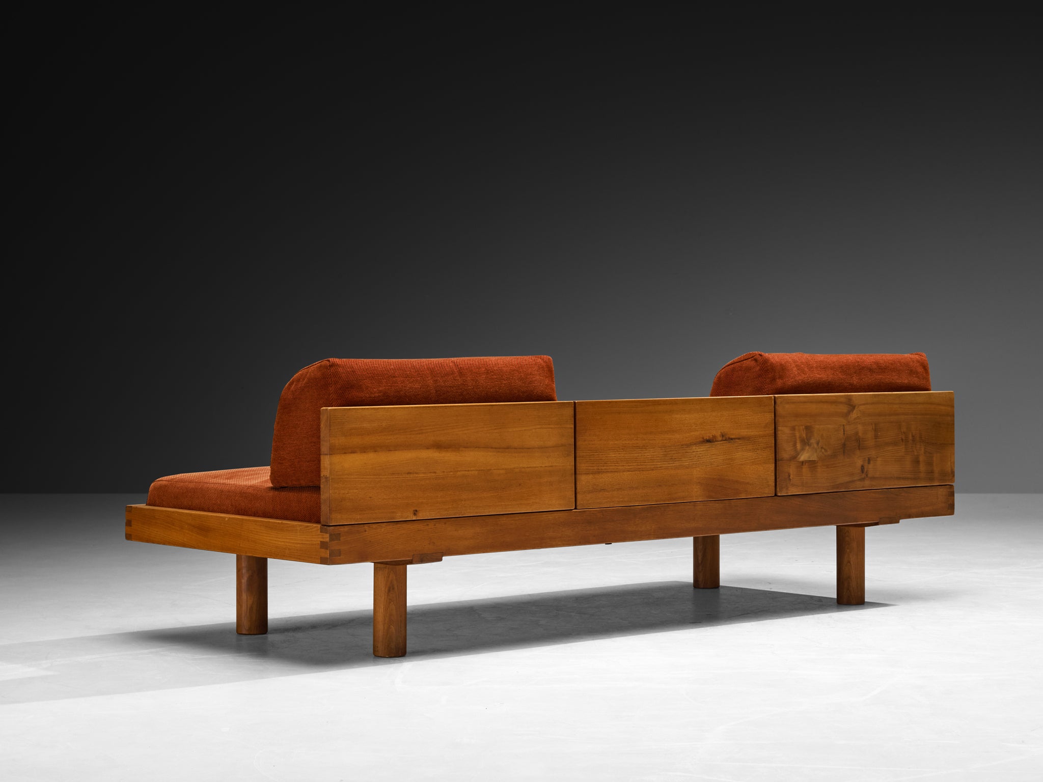 Early Pierre Chapo 'L09G' Sofa or Bench in Elm Seating Morentz