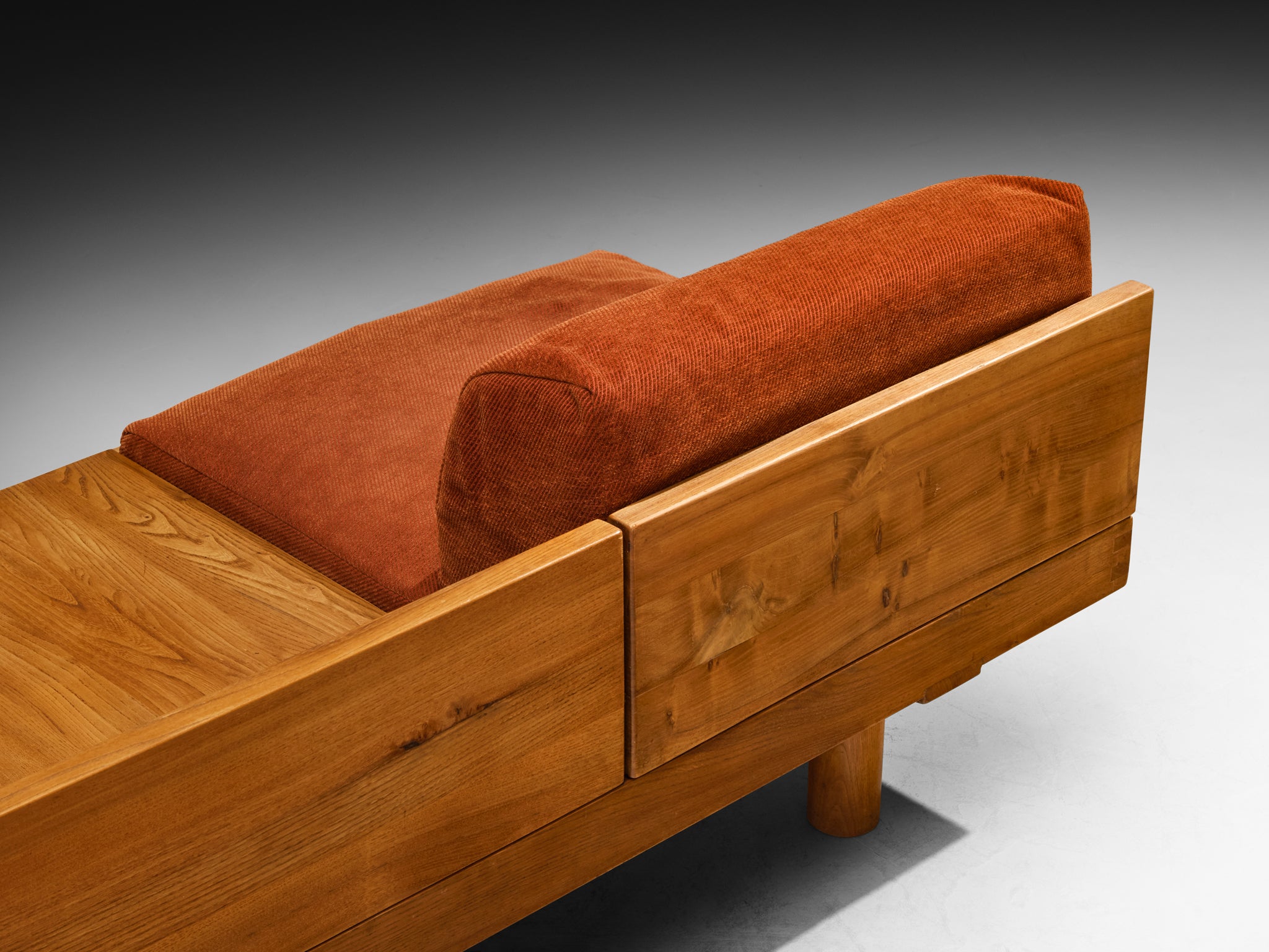 Early Pierre Chapo 'L09G' Sofa or Bench in Elm Seating Morentz