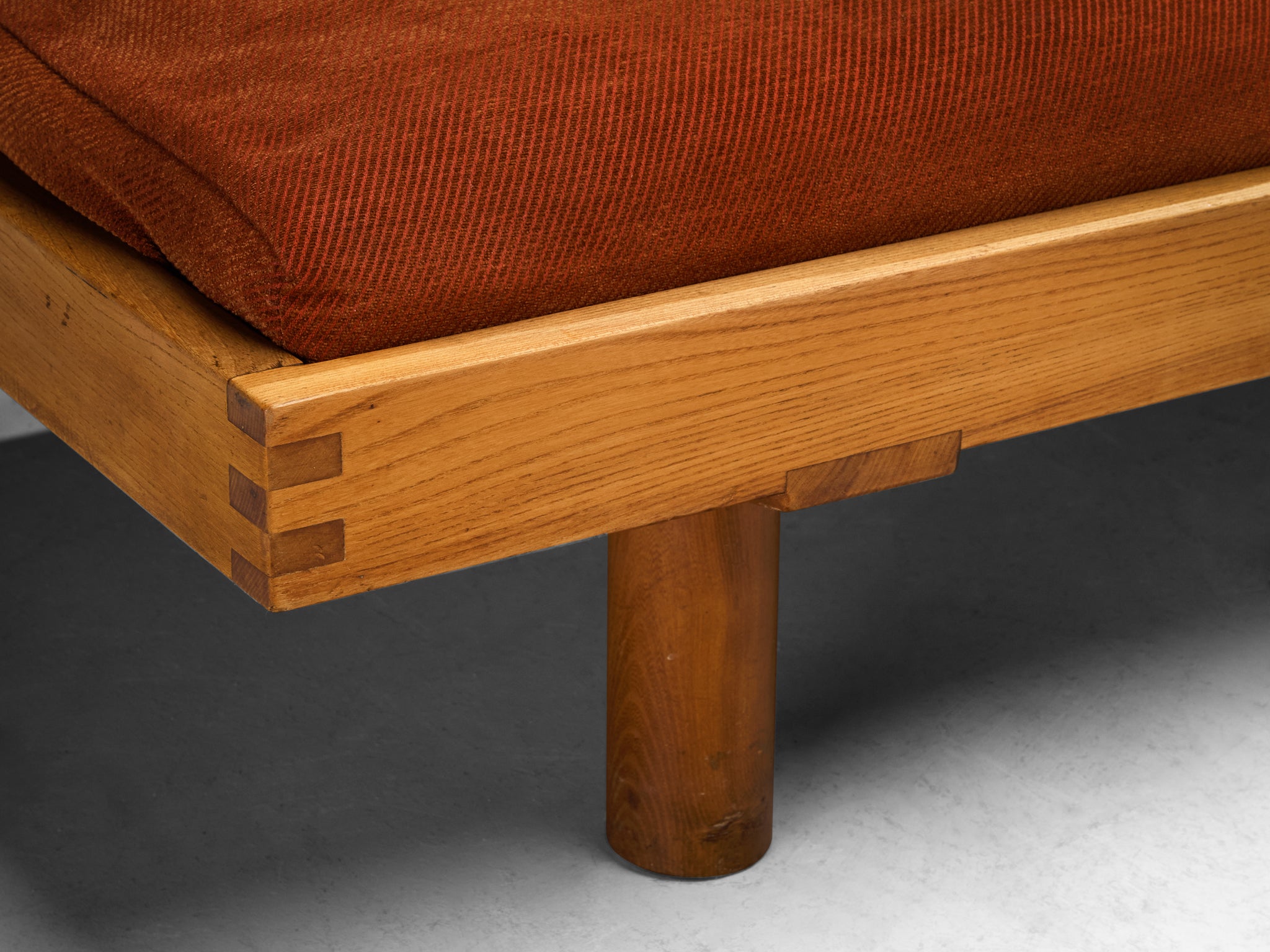 Early Pierre Chapo 'L09G' Sofa or Bench in Elm Seating Morentz