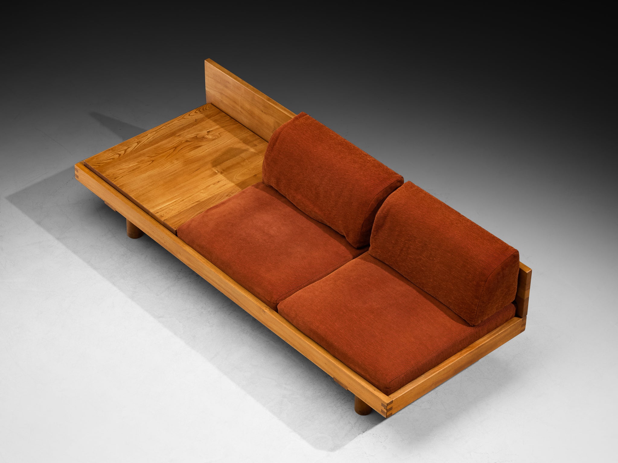 Early Pierre Chapo 'L09G' Sofa or Bench in Elm Seating Morentz
