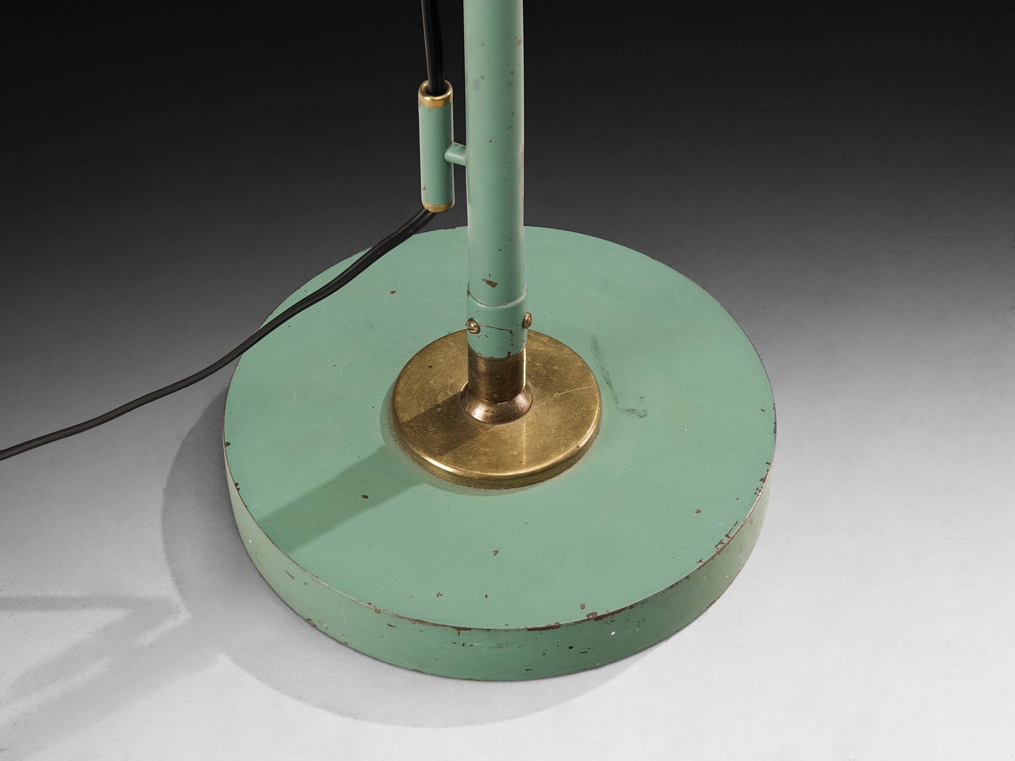 Angelo Ostuni and Renato Forti for O-Luce '201' Floor or Table Lamp in Mint Green Lighting Morentz