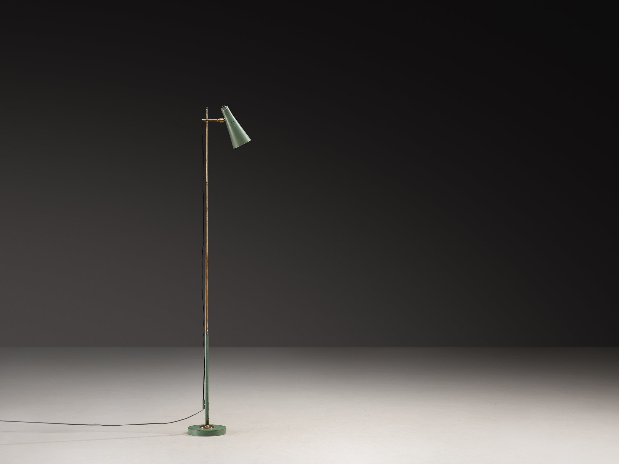 Angelo Ostuni and Renato Forti for O-Luce '201' Floor or Table Lamp in Mint Green Lighting Morentz