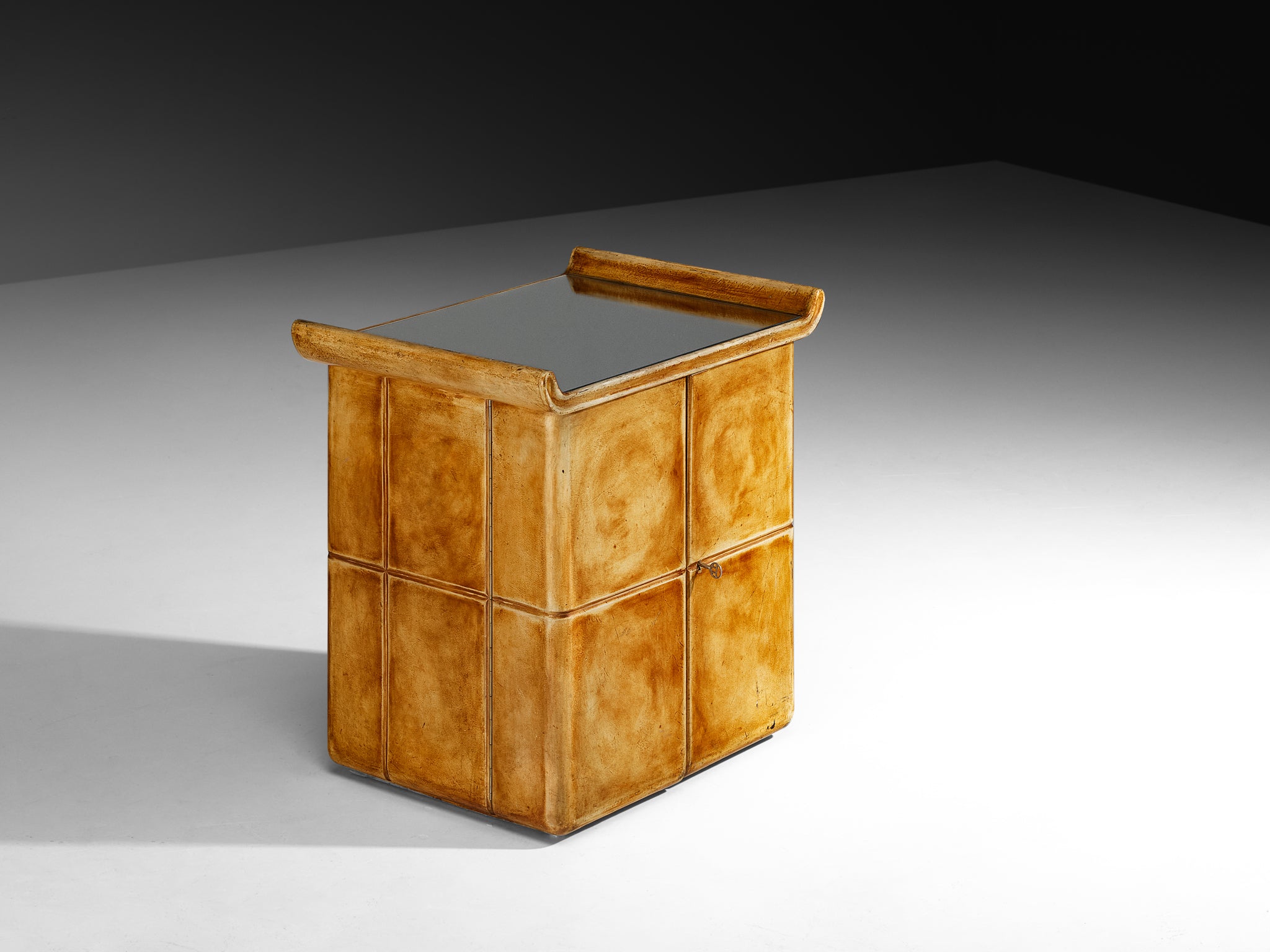Valzania Cabinet in Parchment with Mirrored Interior Case pieces and storage cabinets Morentz