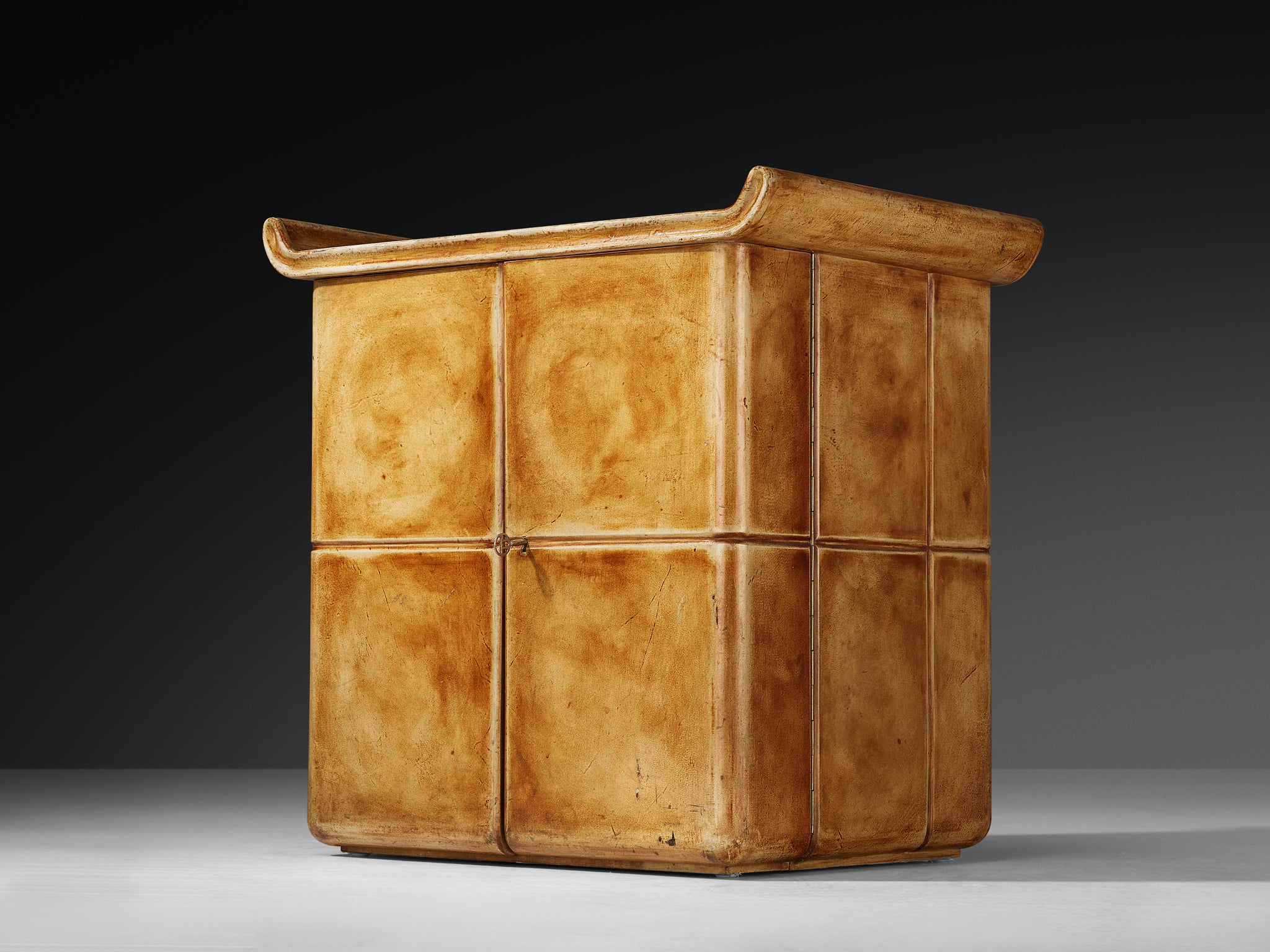 Valzania Cabinet in Parchment with Mirrored Interior Case pieces and storage cabinets Morentz