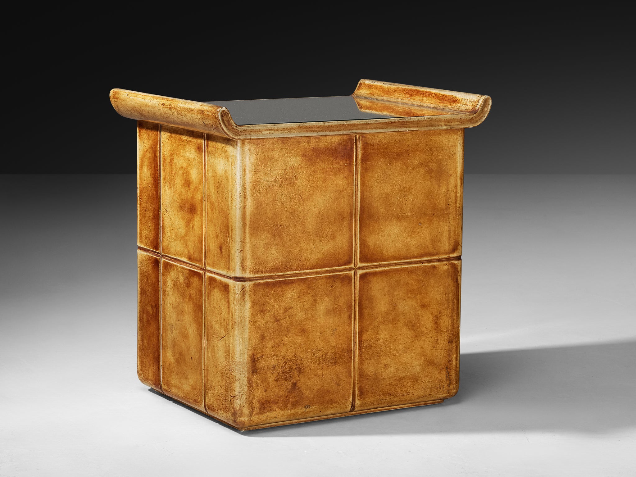 Valzania Cabinet in Parchment with Mirrored Interior Case pieces and storage cabinets Morentz