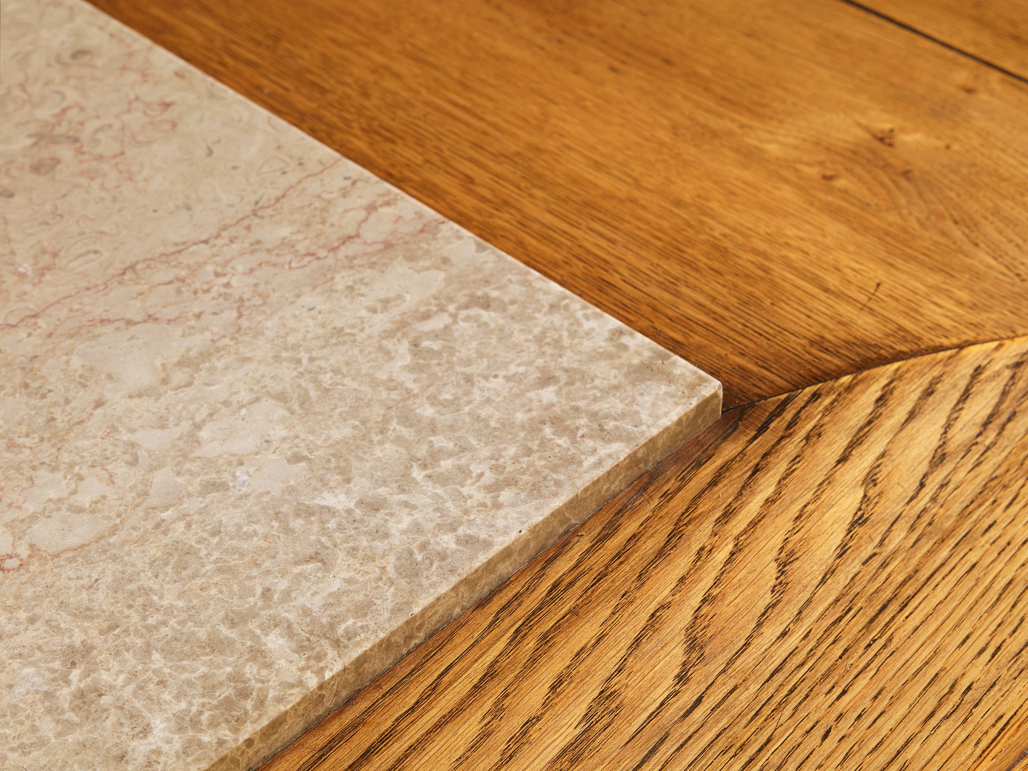 French Art Deco Sideboard in Oak and Stone Case pieces and storage cabinets Morentz