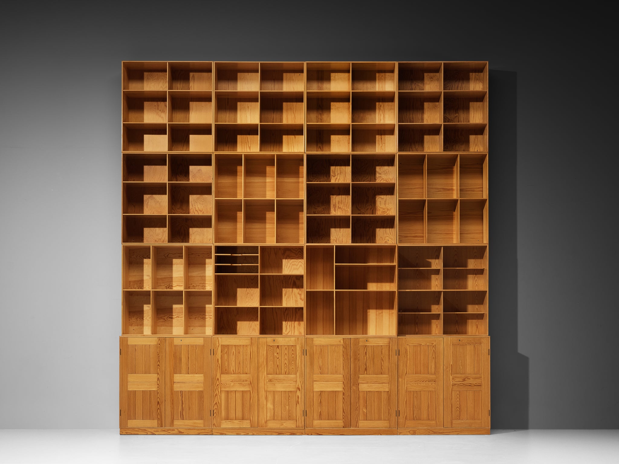 Mogens Koch for Rud Radmussen Modular Bookcase in Pine Case pieces and storage cabinets Morentz