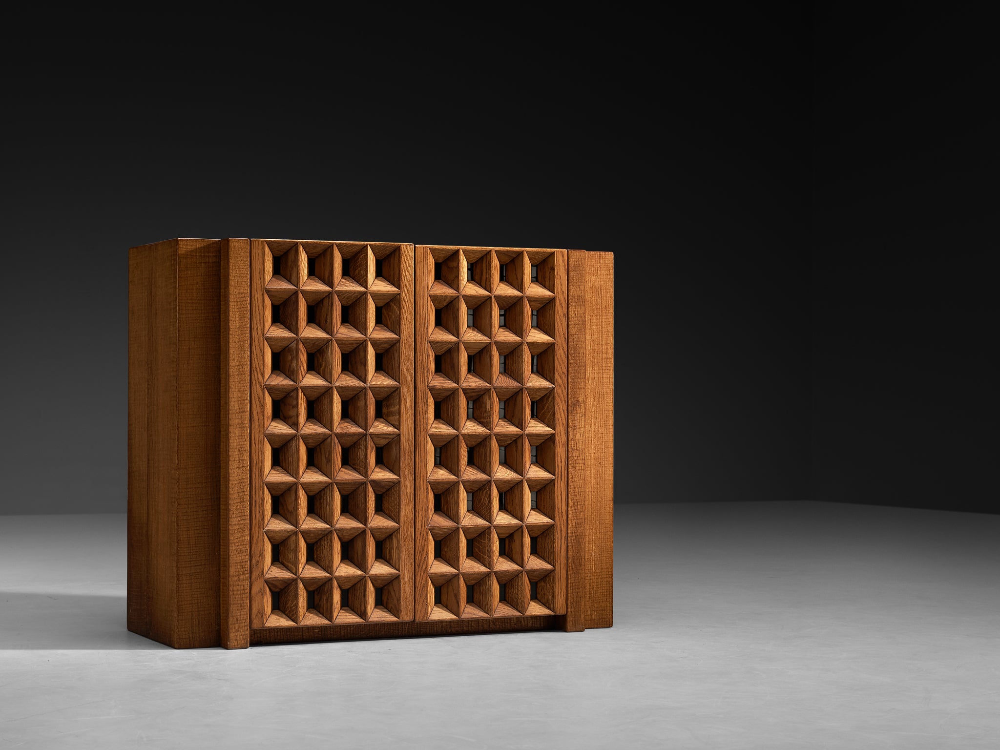Giuseppe Rivadossi for Officina Rivadossi Cabinet in Oak Case pieces and storage cabinets Morentz